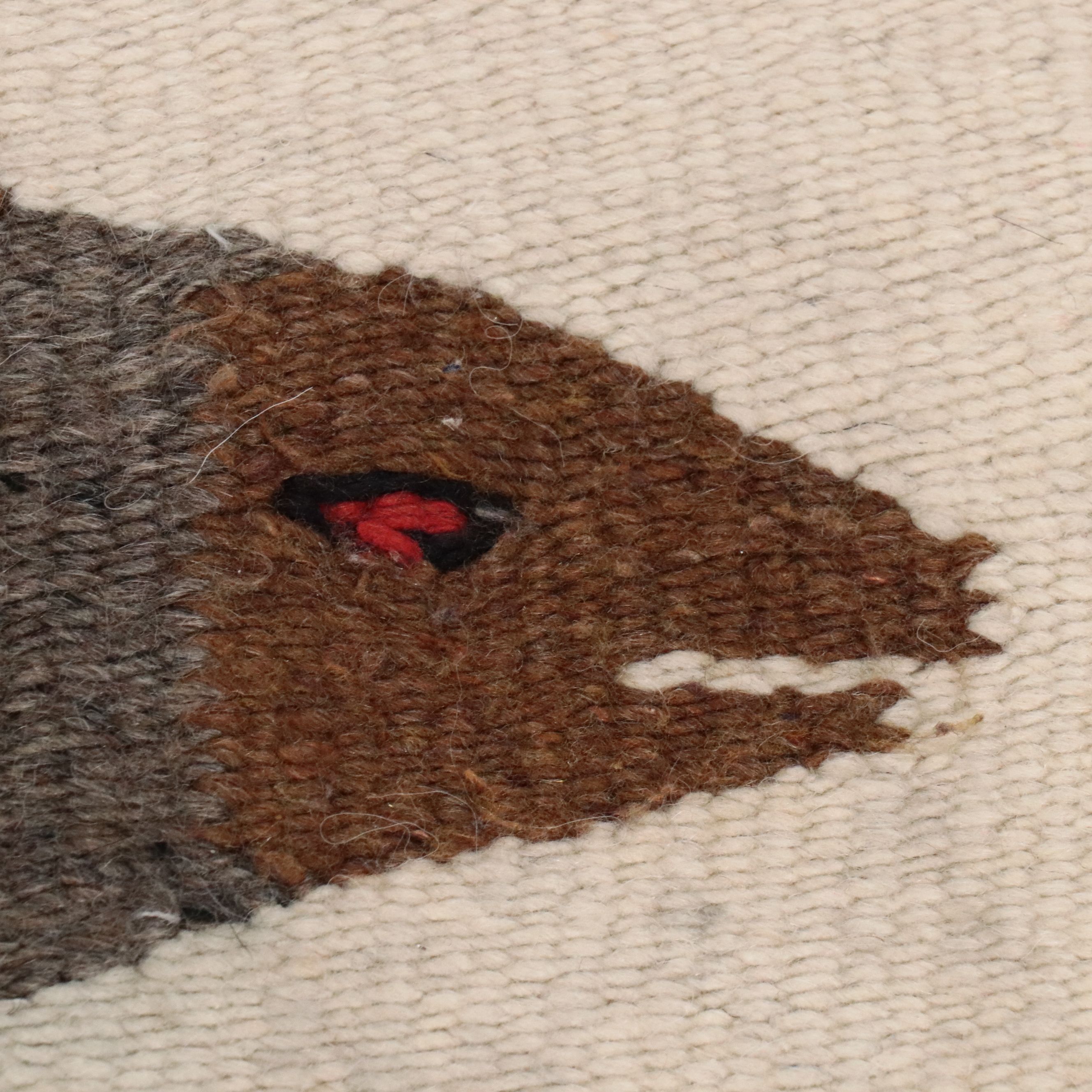 2'6 x 6'1 Handwoven Mexican Chimayo Carpet Runner