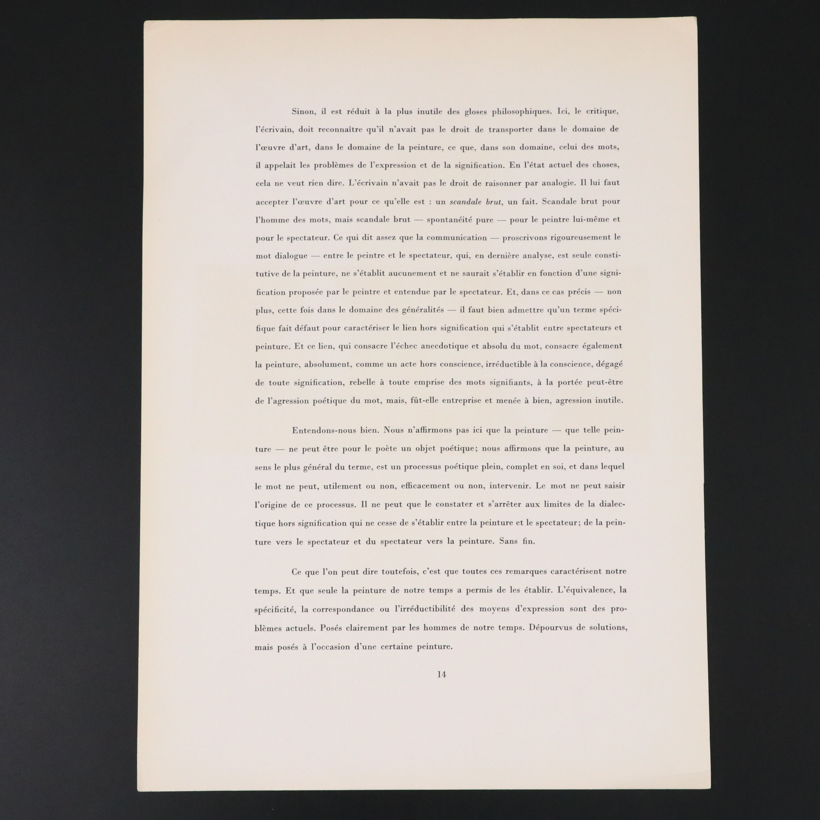 Georges Braque Lithograph "Quatre Oiseaux," 1959