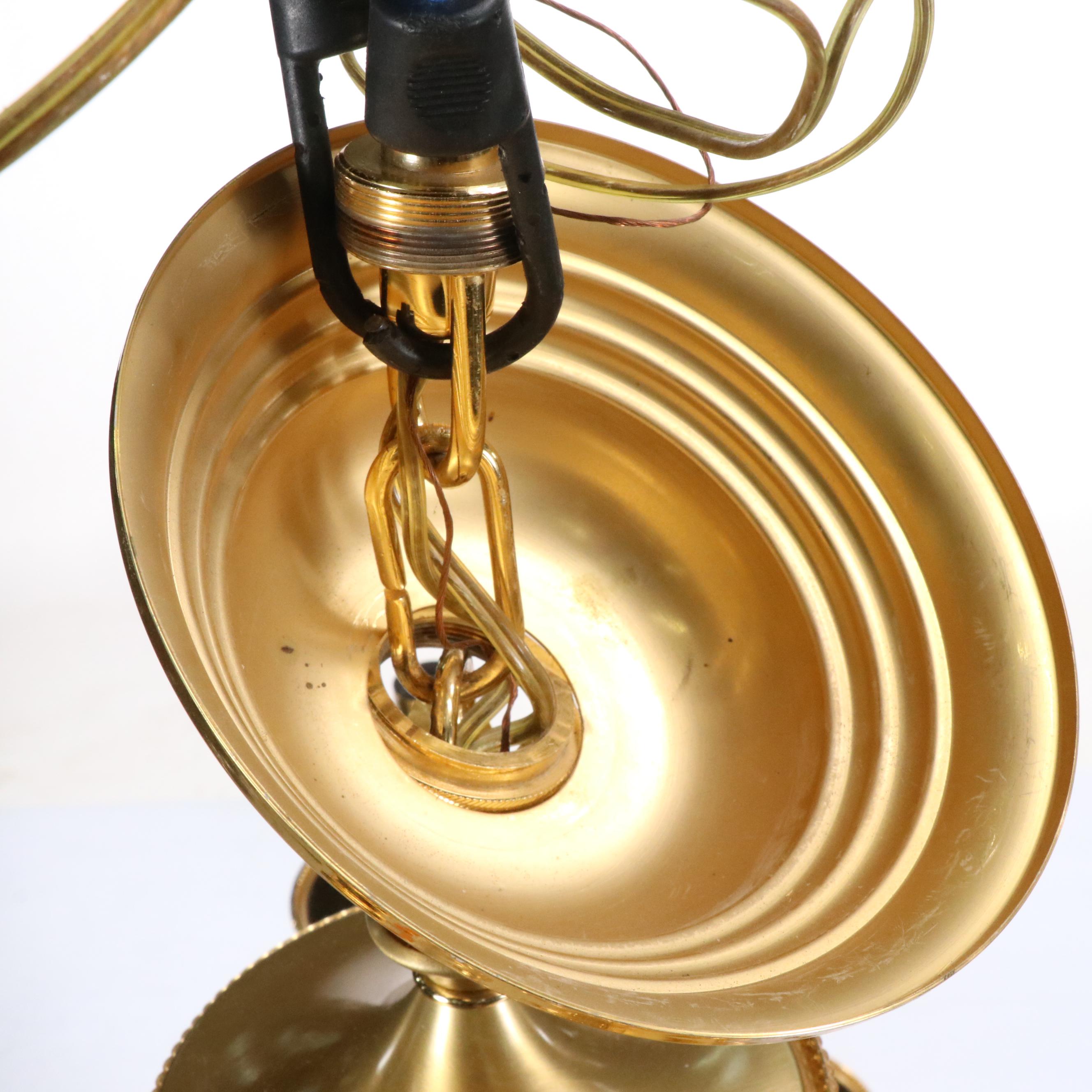 Italian F. Fabbian Ribbed Gilt Metal Double Tier Chandelier, Late 20th Century