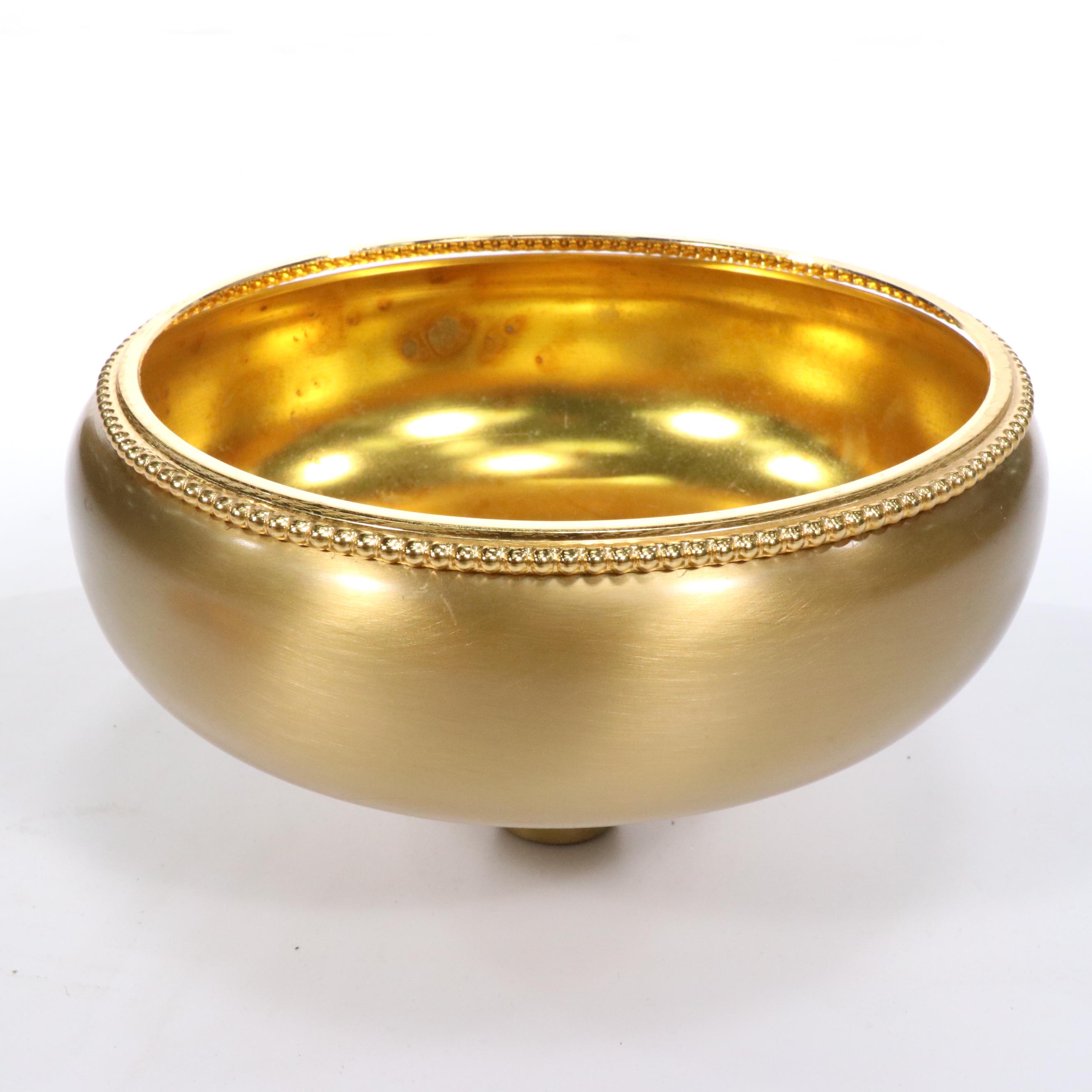 Italian F. Fabbian Ribbed Gilt Metal Double Tier Chandelier, Late 20th Century