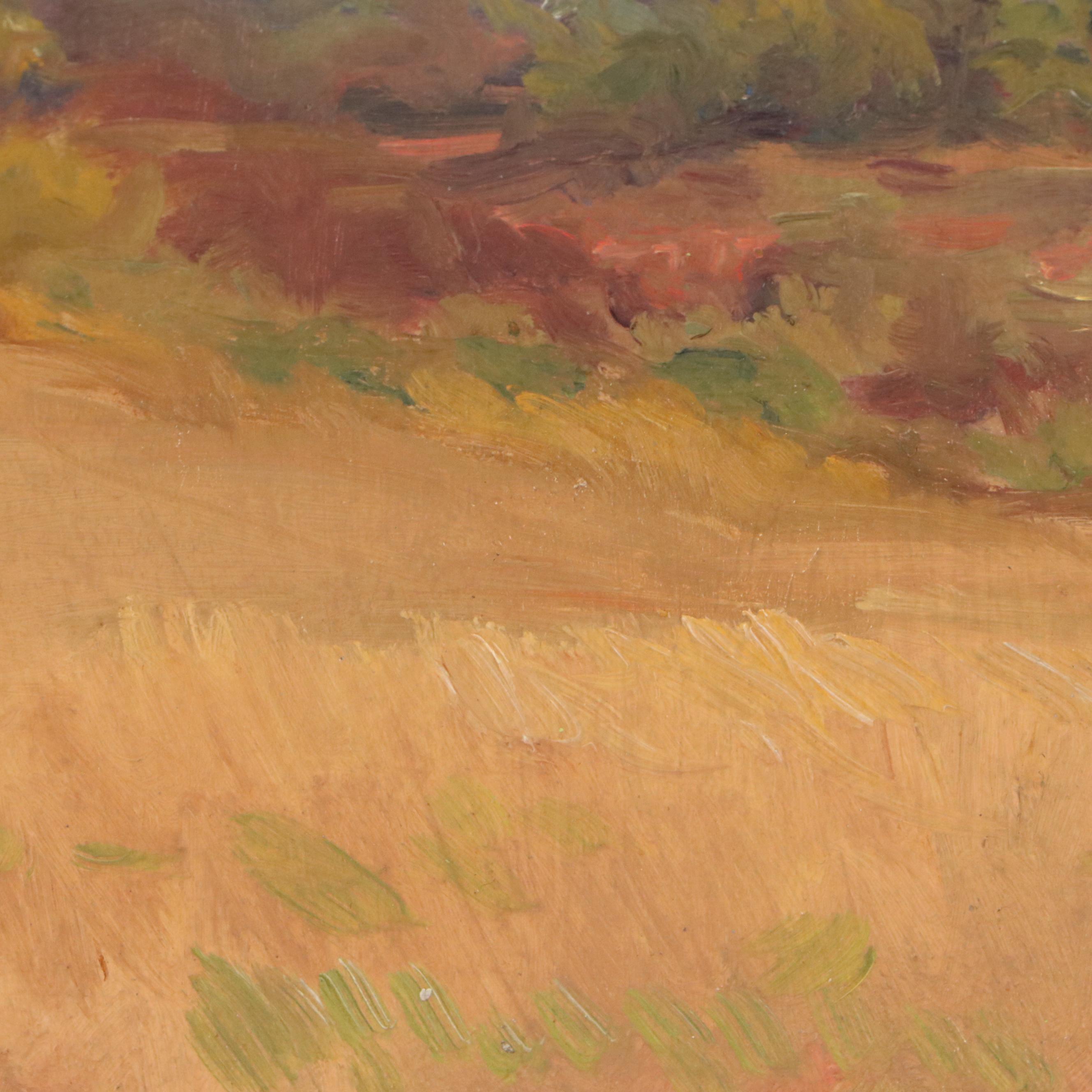 Jeanne Reimbolte Mountainous Landscape Oil Painting, Early 20th Century