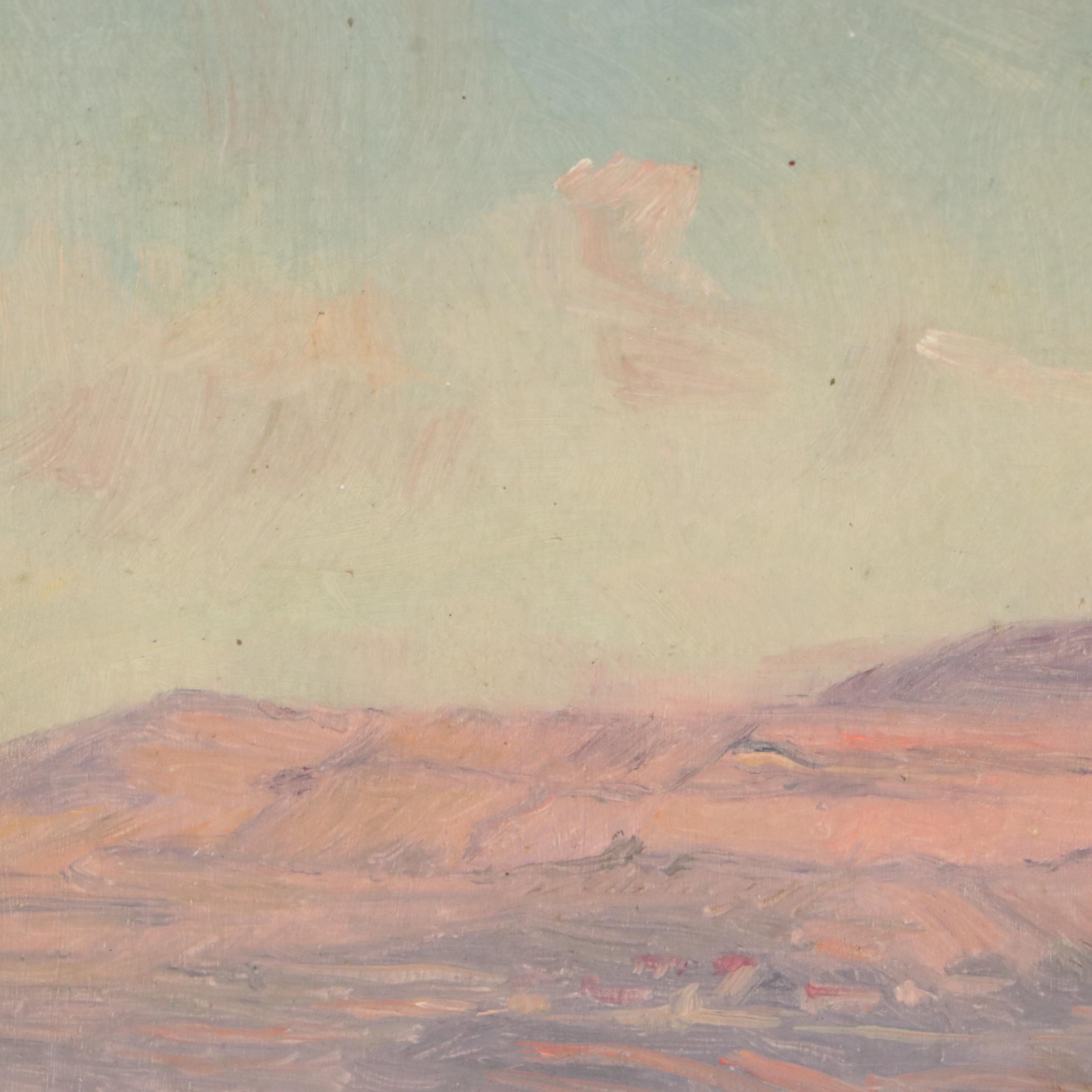 Jeanne Reimbolte Mountainous Landscape Oil Painting, Early 20th Century