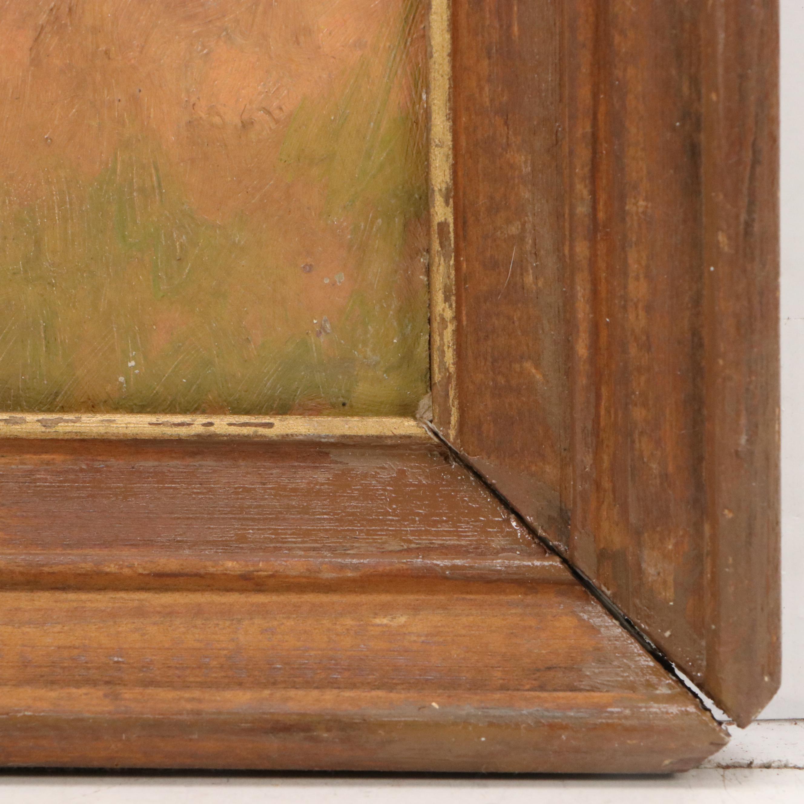 Jeanne Reimbolte Mountainous Landscape Oil Painting, Early 20th Century