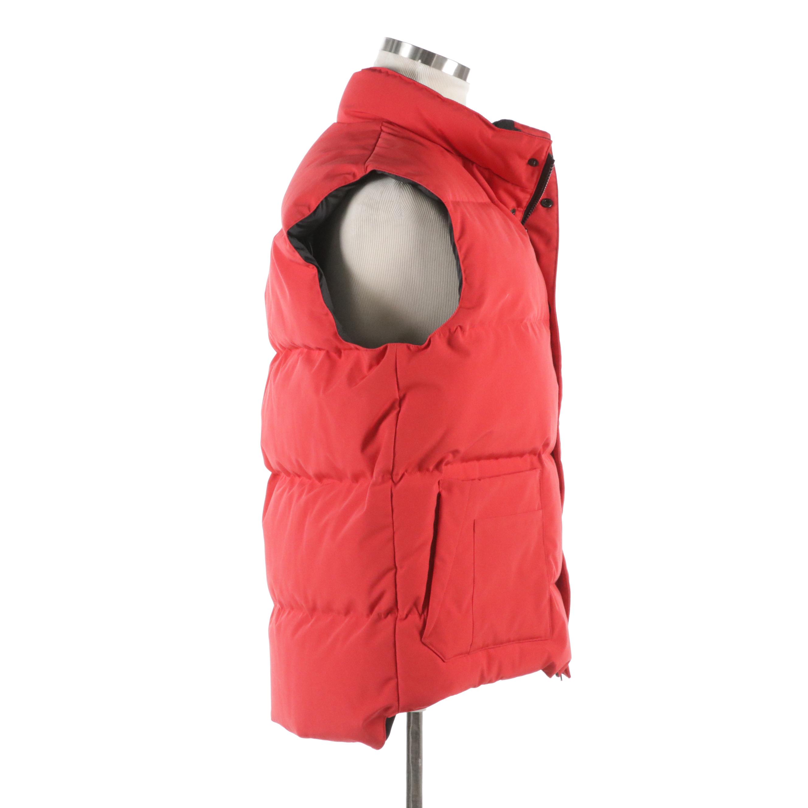 Men's Canada Goose "Freestyle" Red Quilted Cotton Blend Vest