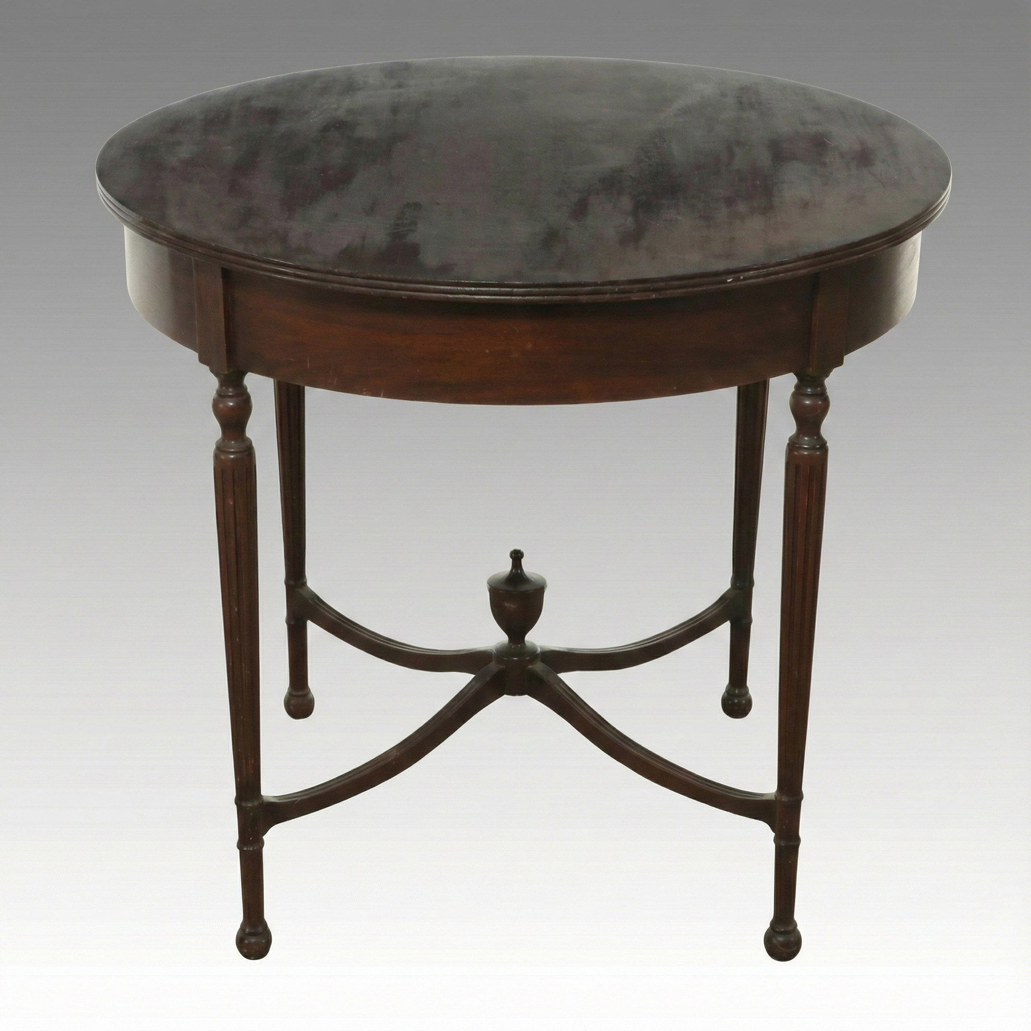 Frank E. Lutz Edwardian Style Mahogany Hall Table, 1931