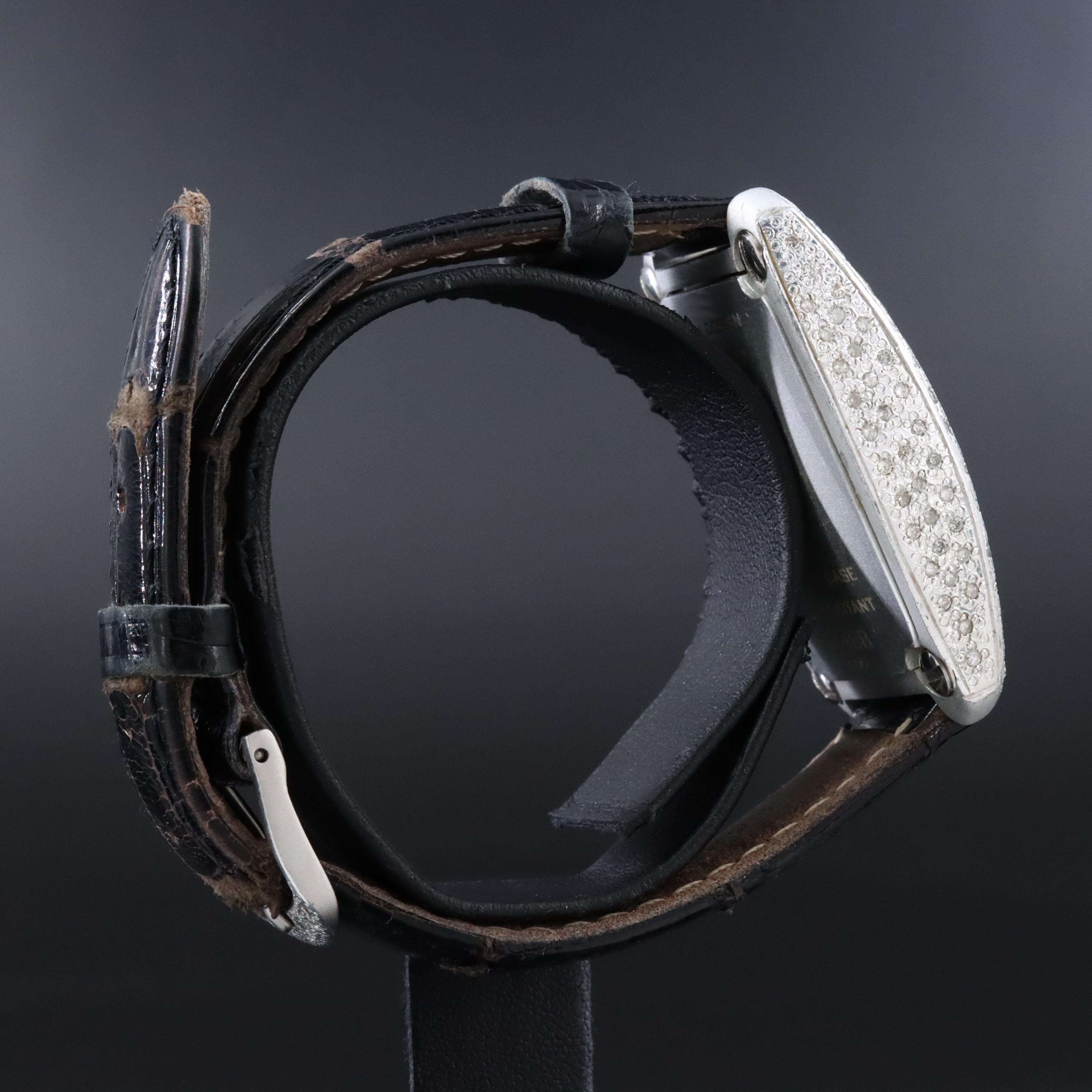 Locman Classic Diamond Accented Aluminum Quartz Watch