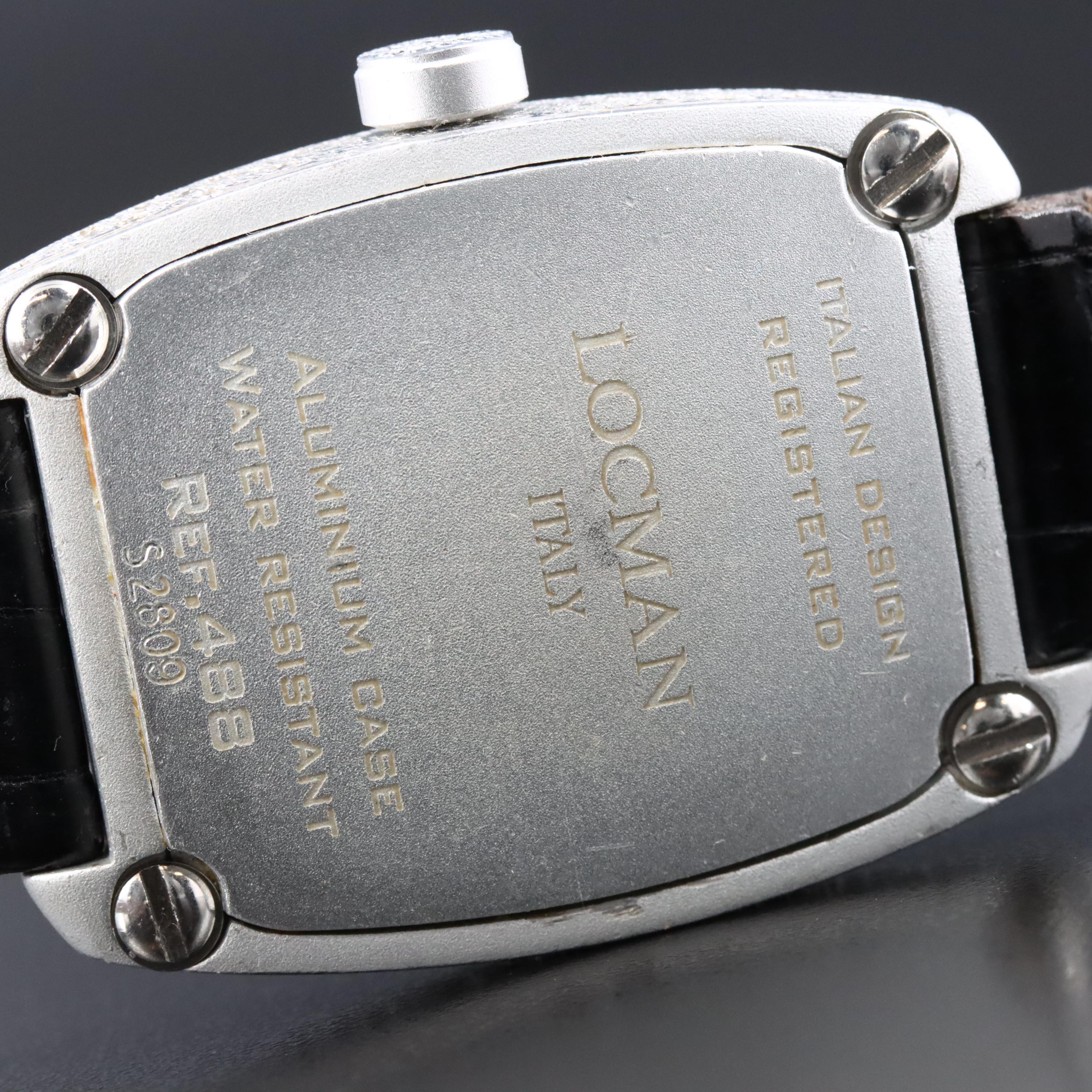 Locman Classic Diamond Accented Aluminum Quartz Watch