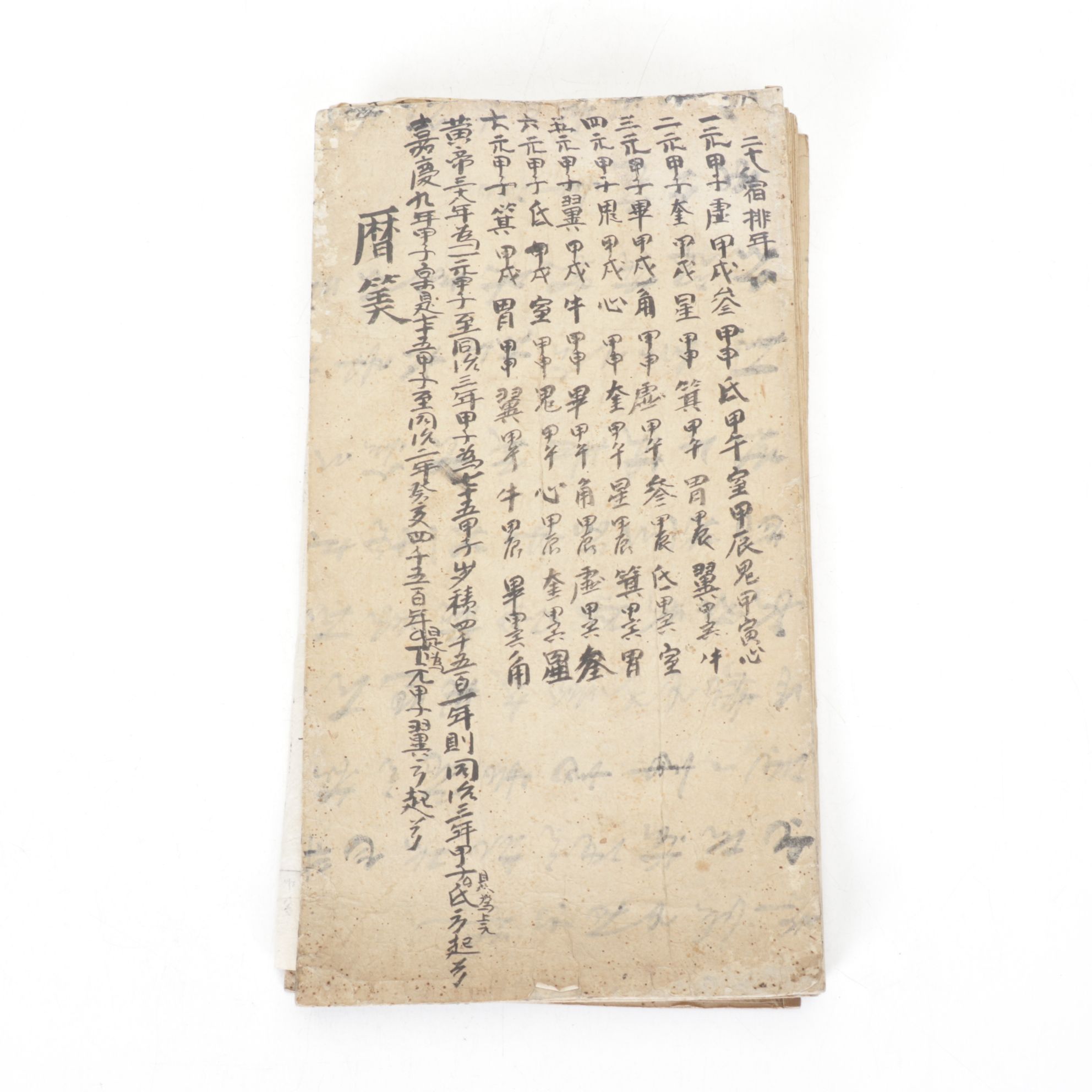 Chinese Working Reference Manuscript, Late Qing Dynasty to Early Republic