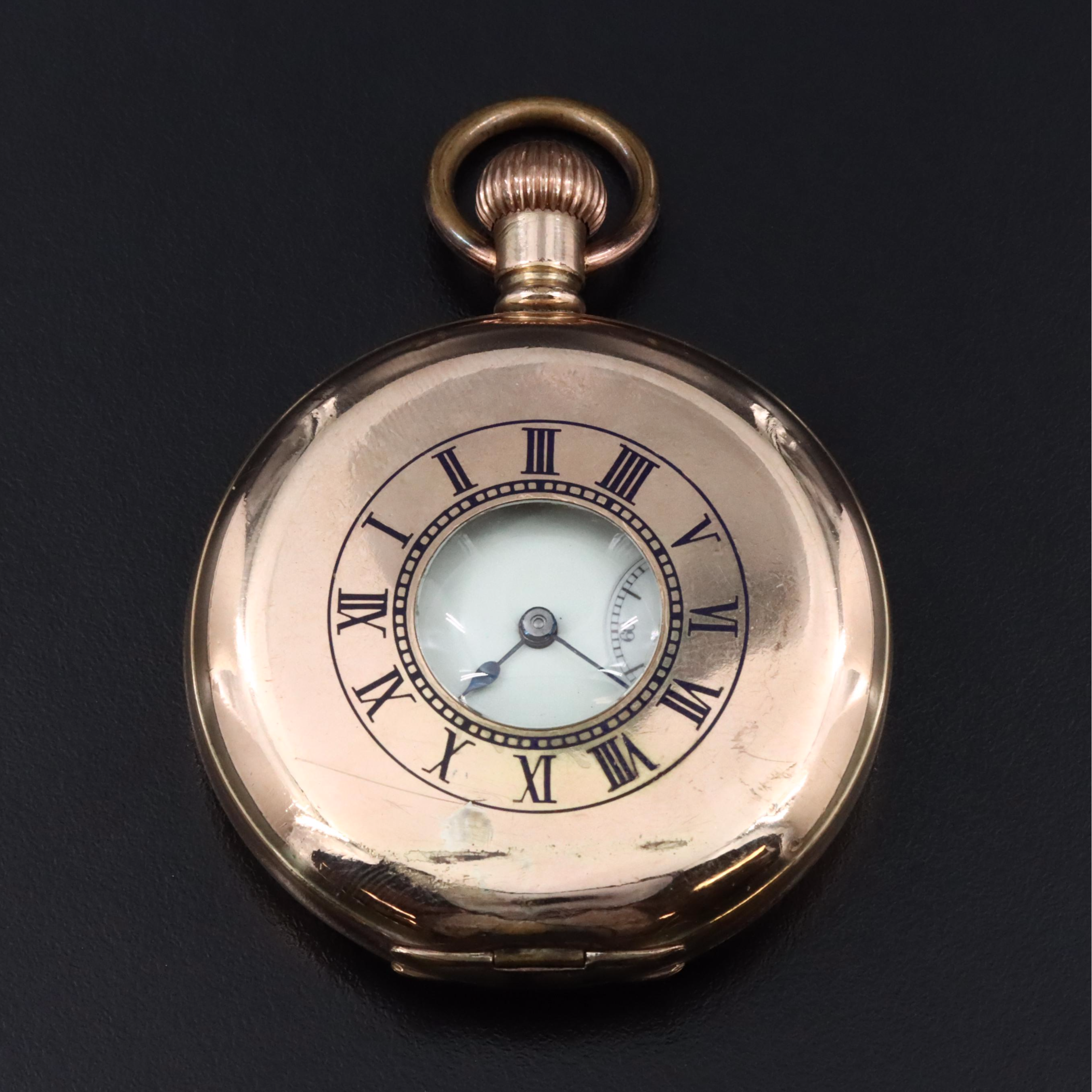 1906 Waltham Demi Hunter Gold-Filled Pocket Watch