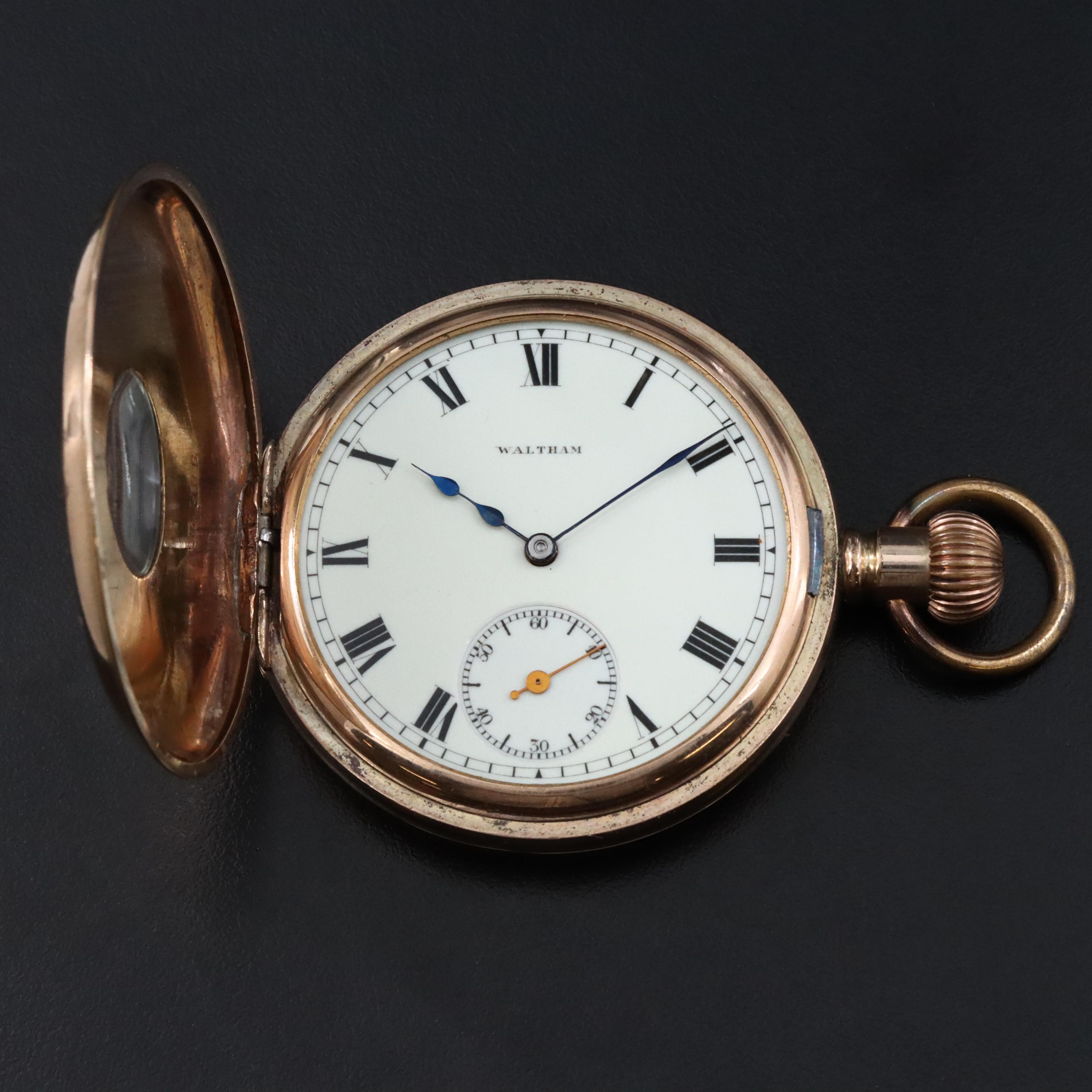 1906 Waltham Demi Hunter Gold-Filled Pocket Watch