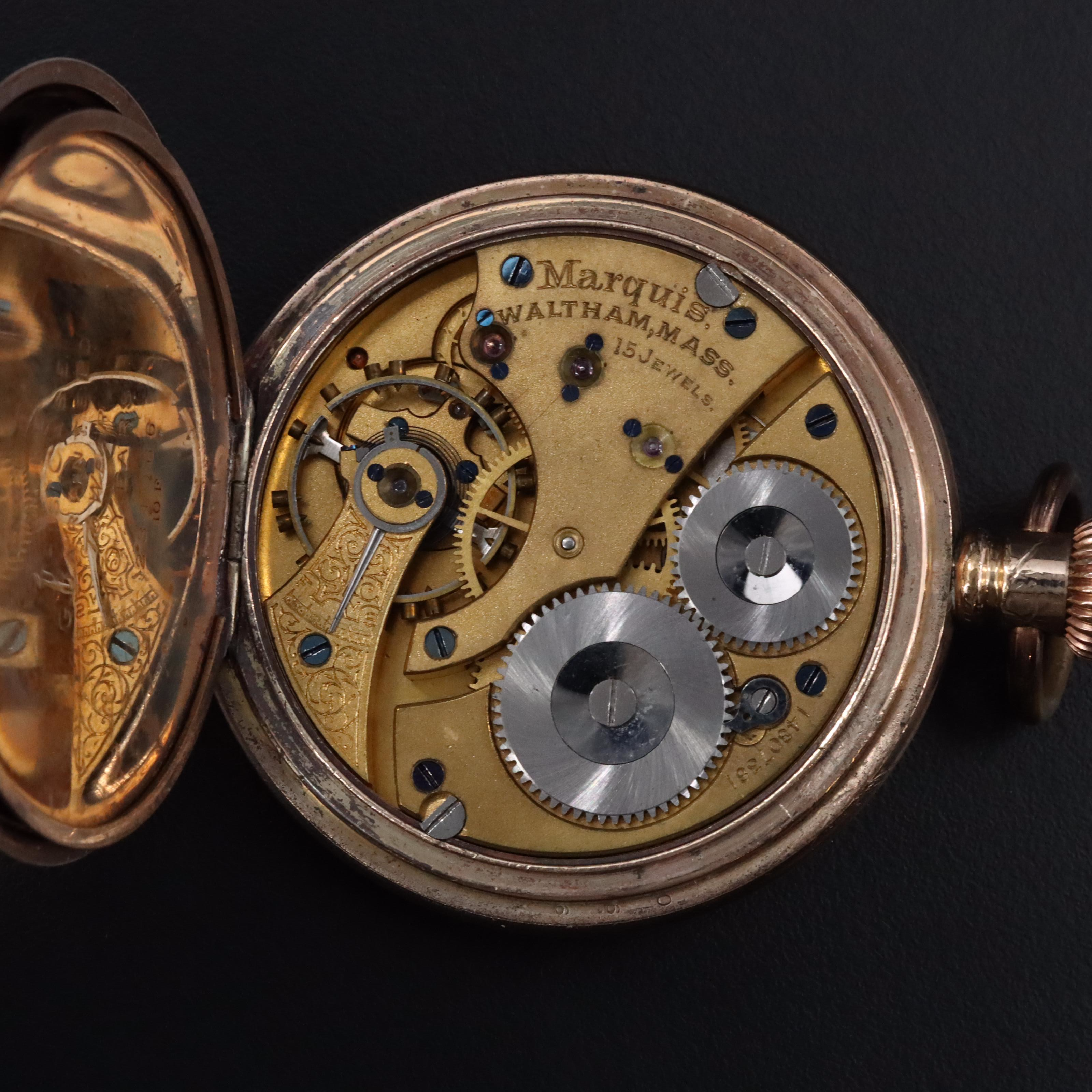 1906 Waltham Demi Hunter Gold-Filled Pocket Watch