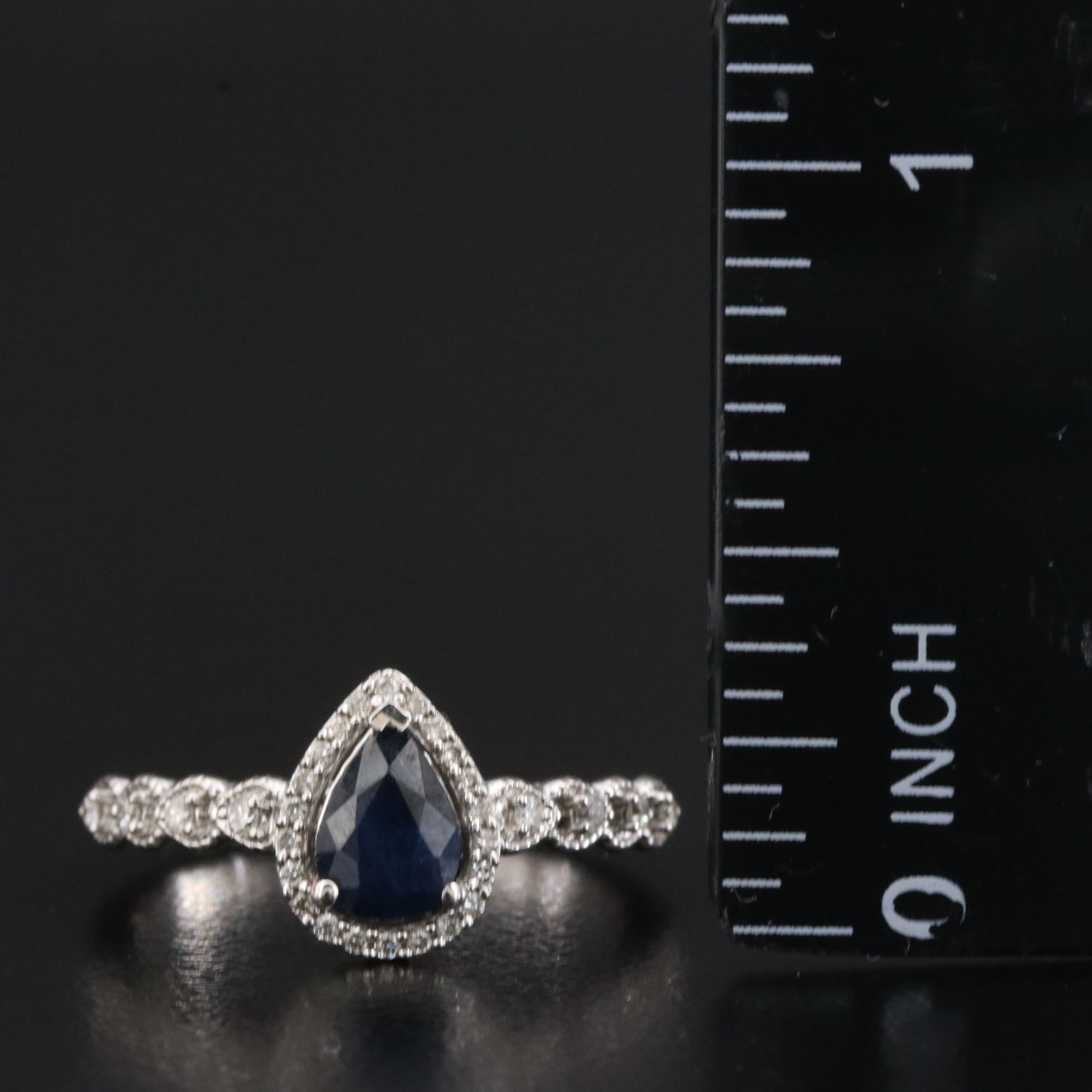 14K Sapphire and 0.30 CTW Diamond Ring