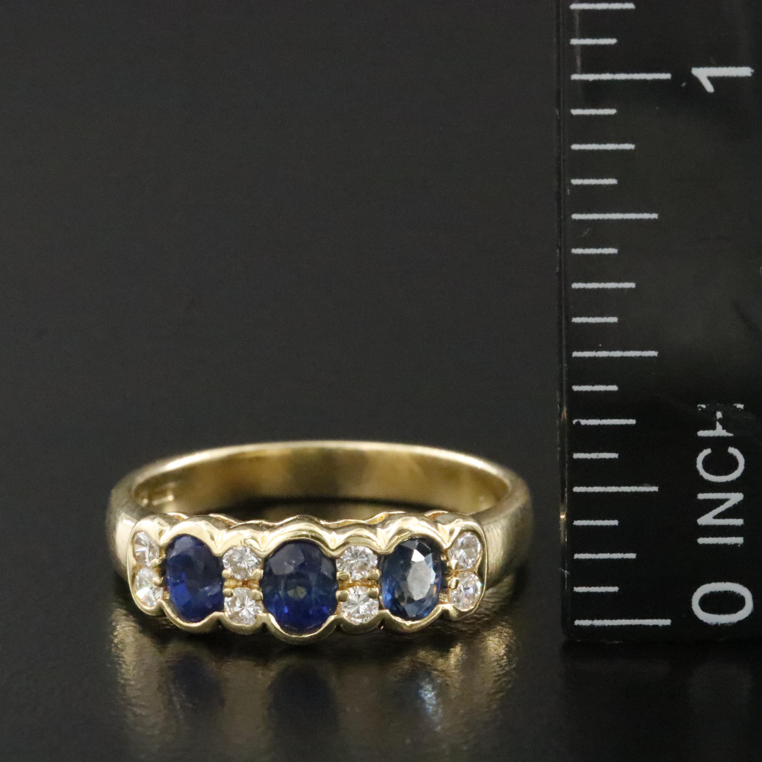 18K Sapphire and Diamond Ring