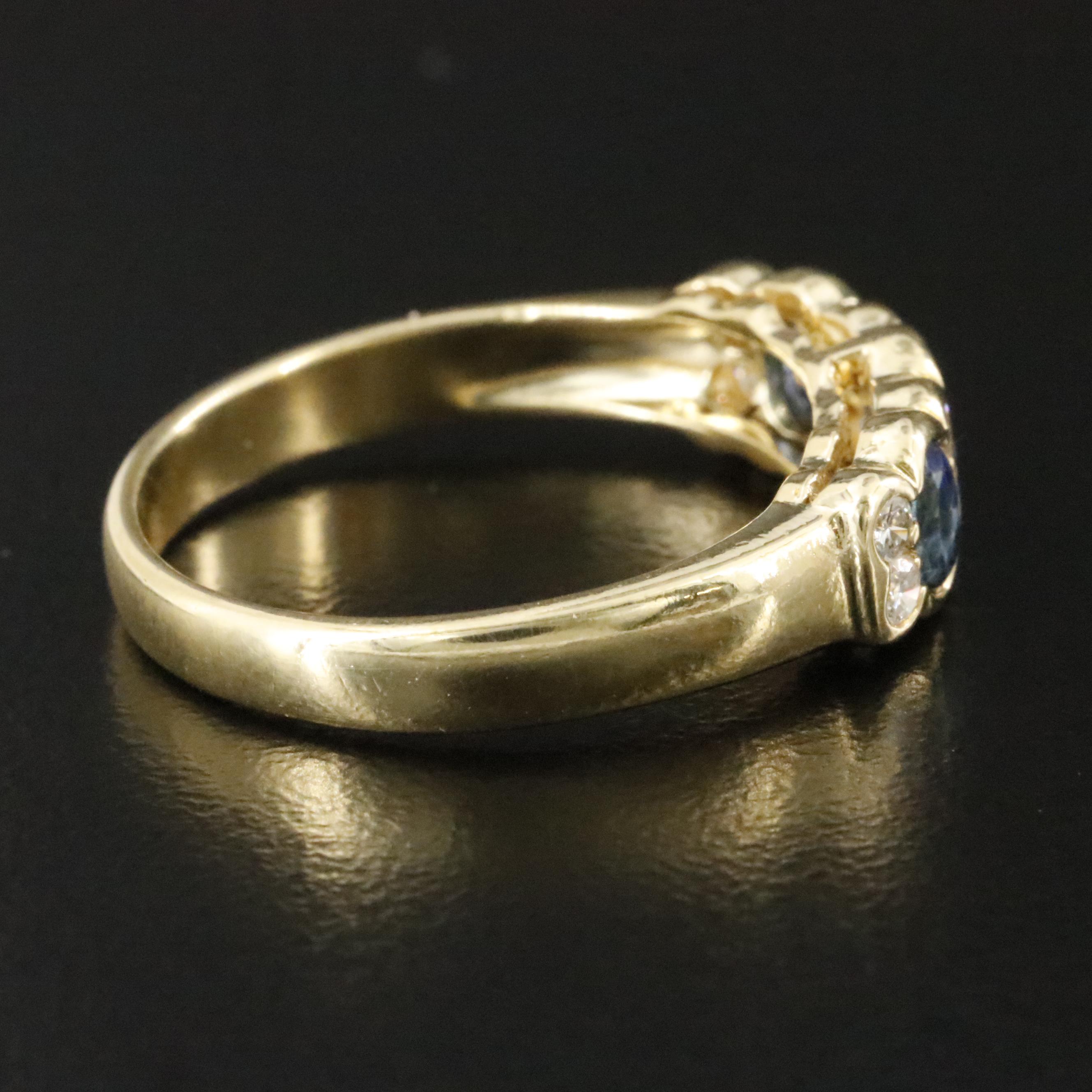 18K Sapphire and Diamond Ring