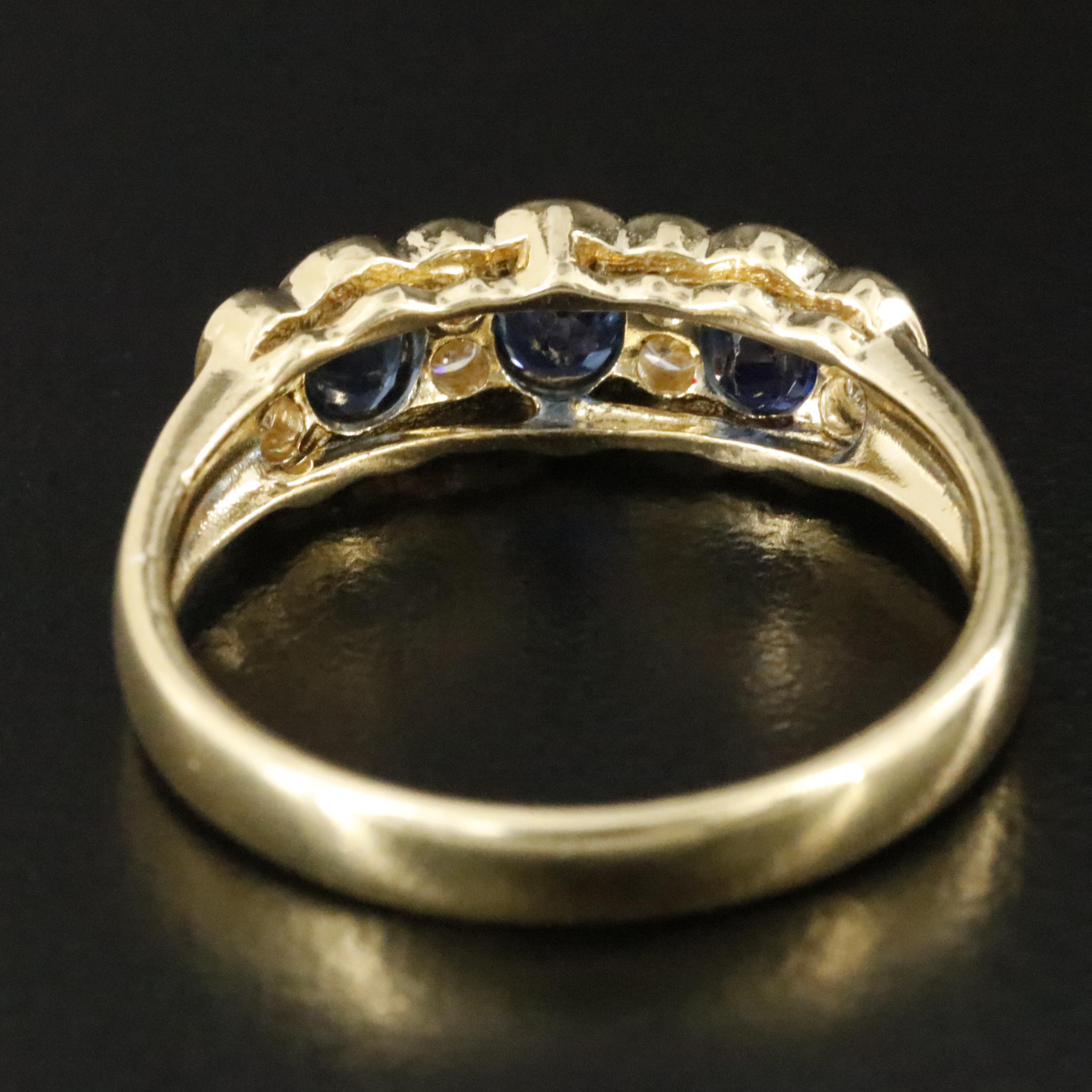 18K Sapphire and Diamond Ring