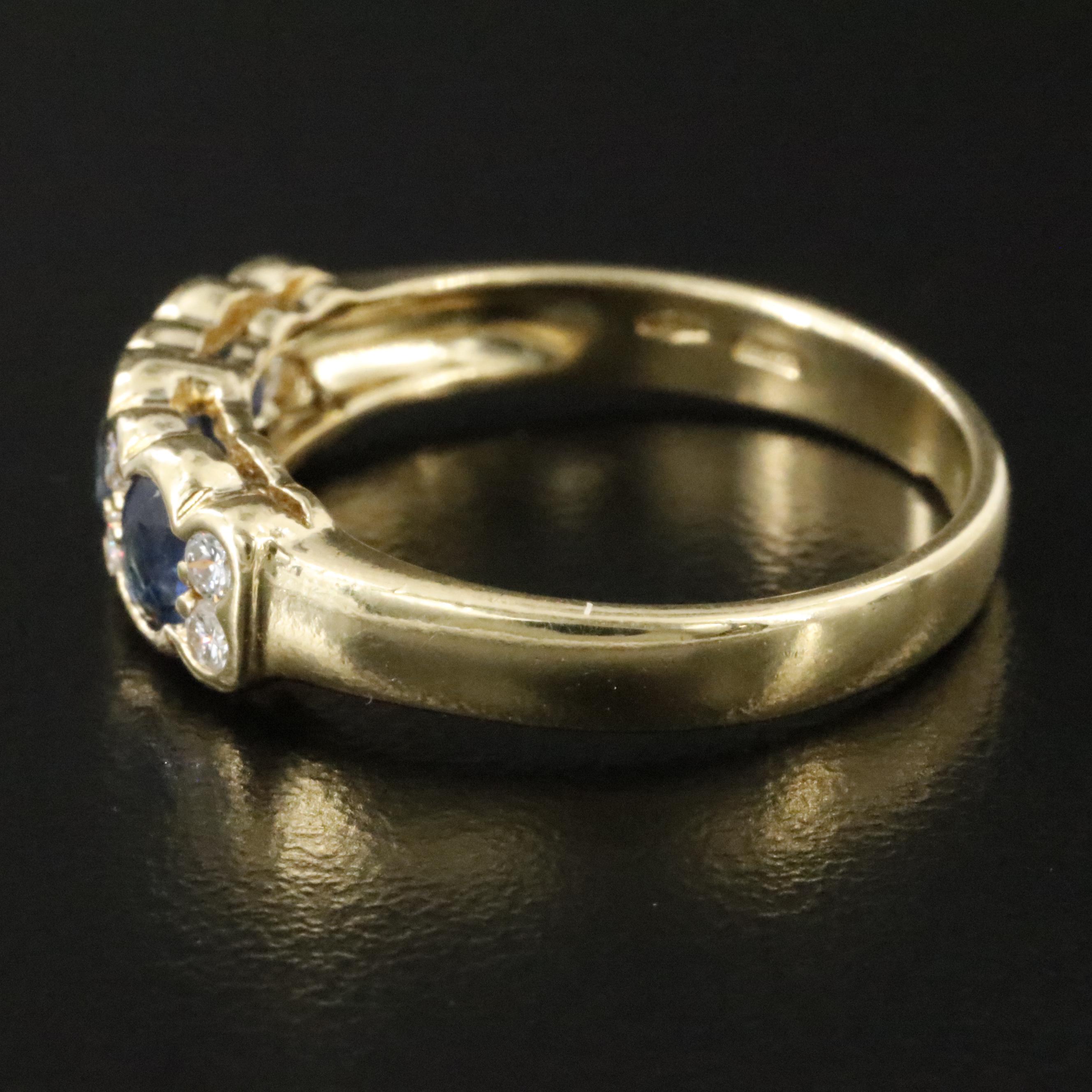 18K Sapphire and Diamond Ring