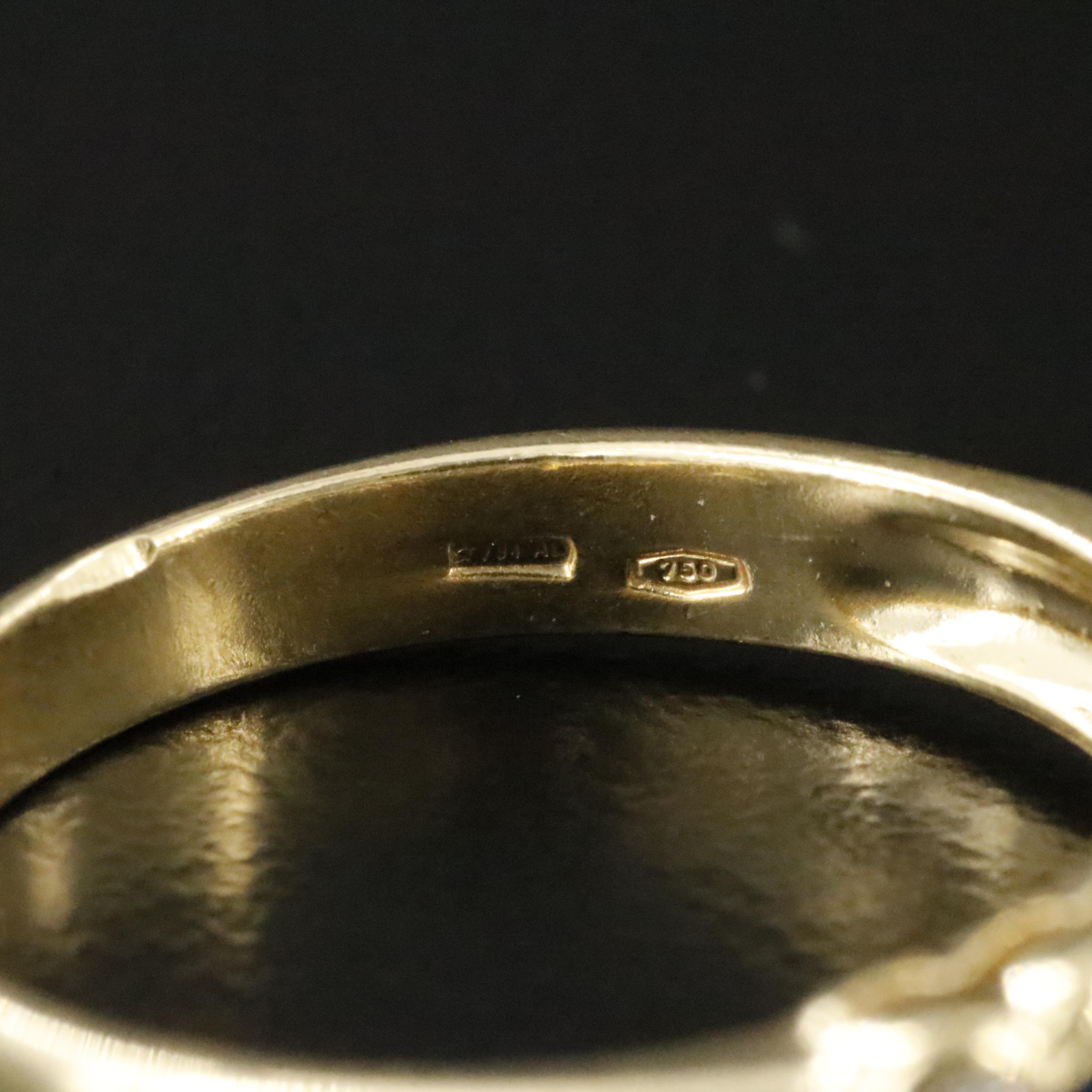 18K Sapphire and Diamond Ring