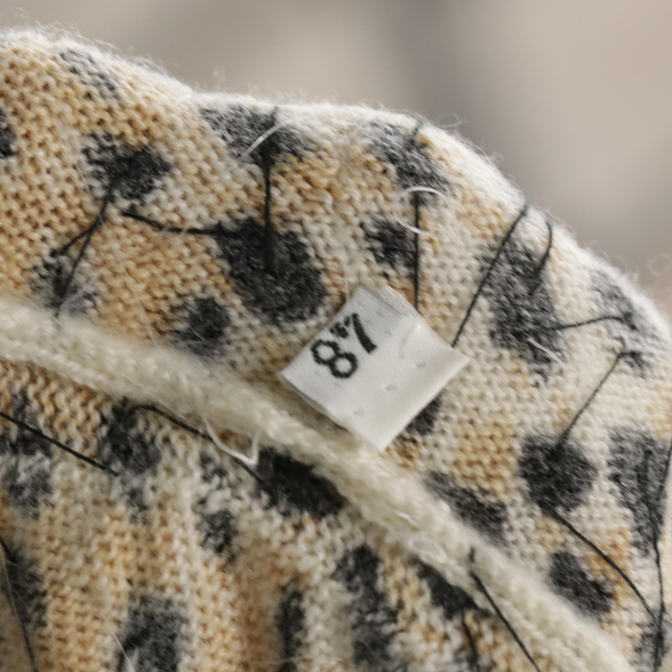 Dolce & Gabbana Sequined Leopard Print Cashmere Knit Three-Piece Set with Tags