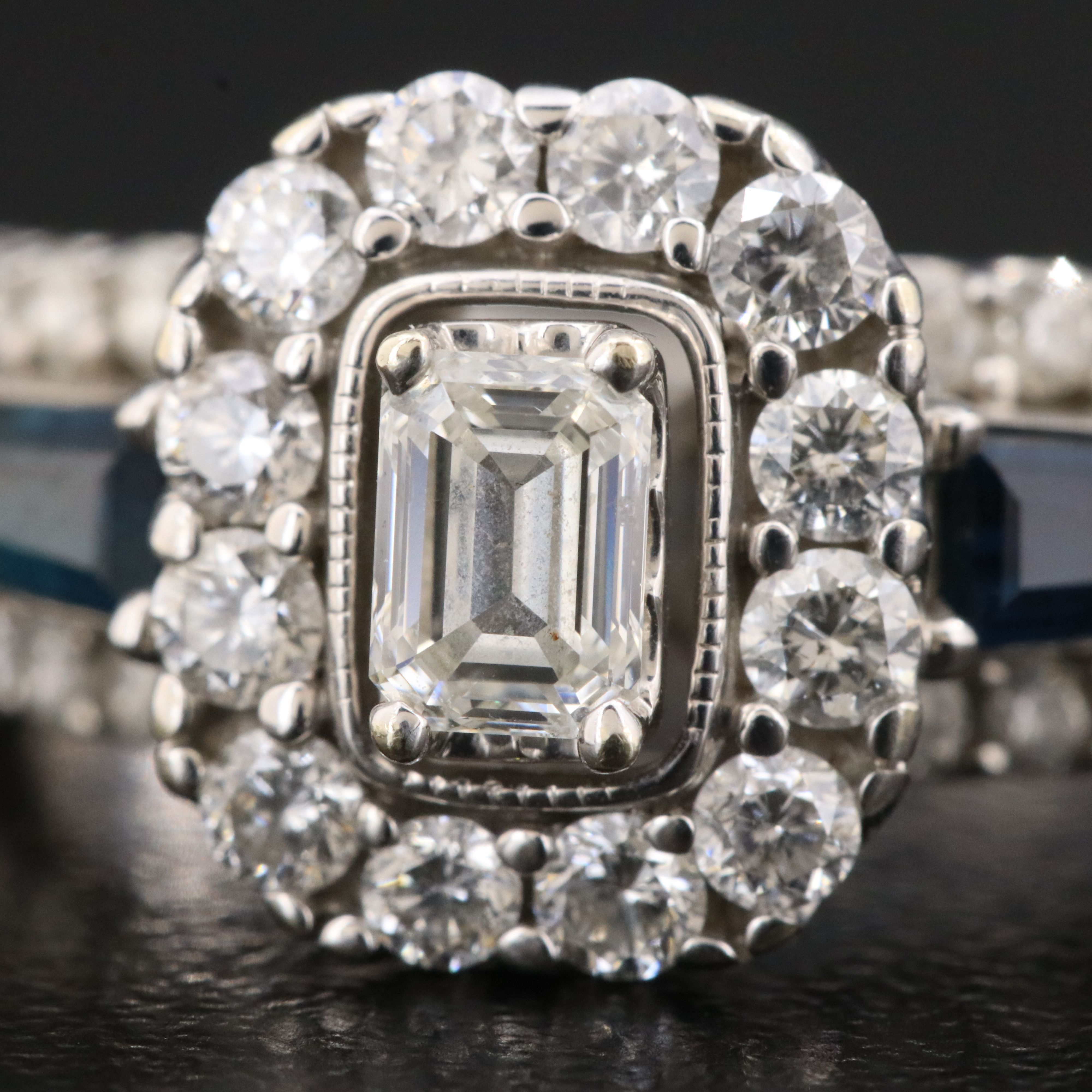 14K 1.45 CTW Diamond and Sapphire Ring with IGI Valuation Report