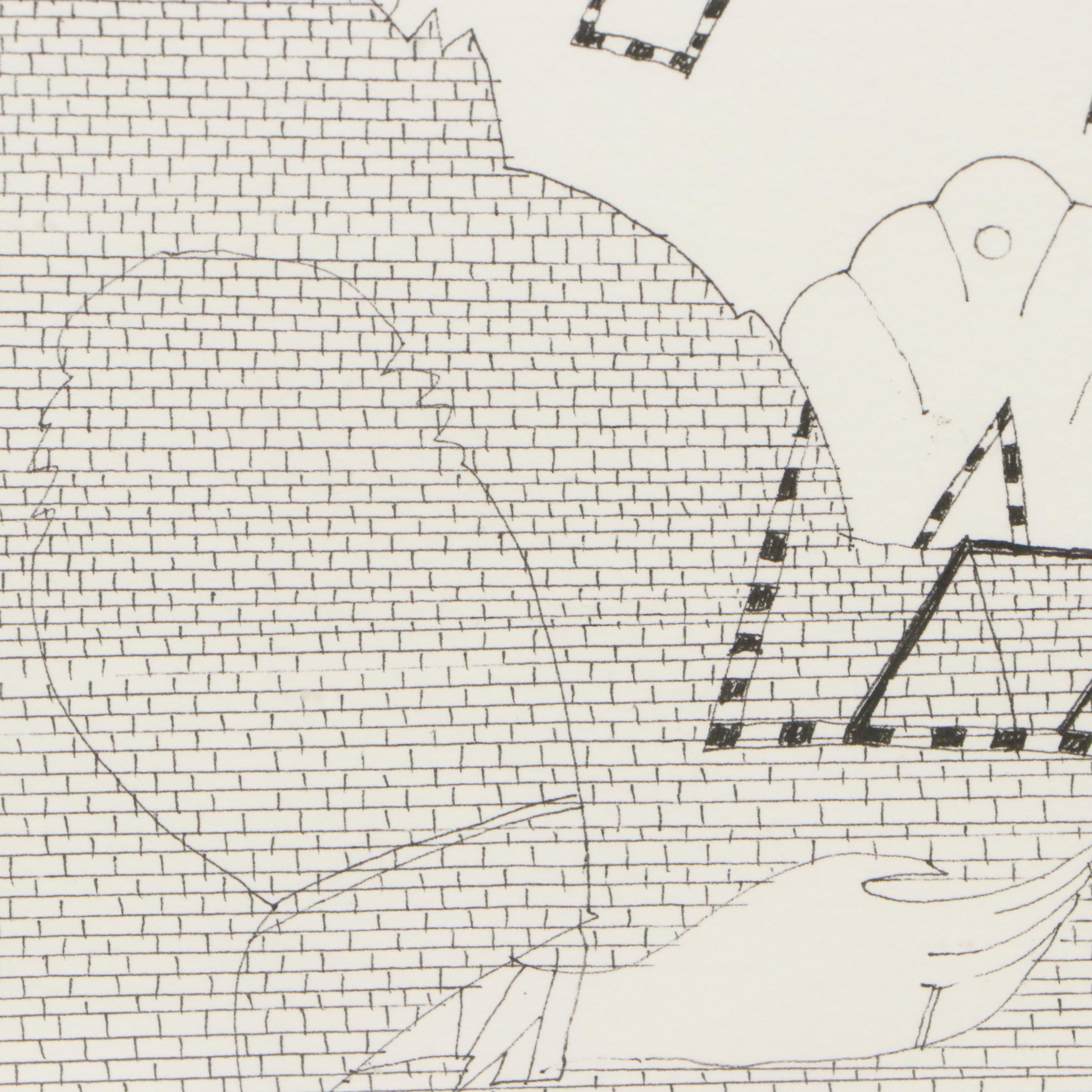 István Horkay Surrealist Figurative Ink Drawing, 1999