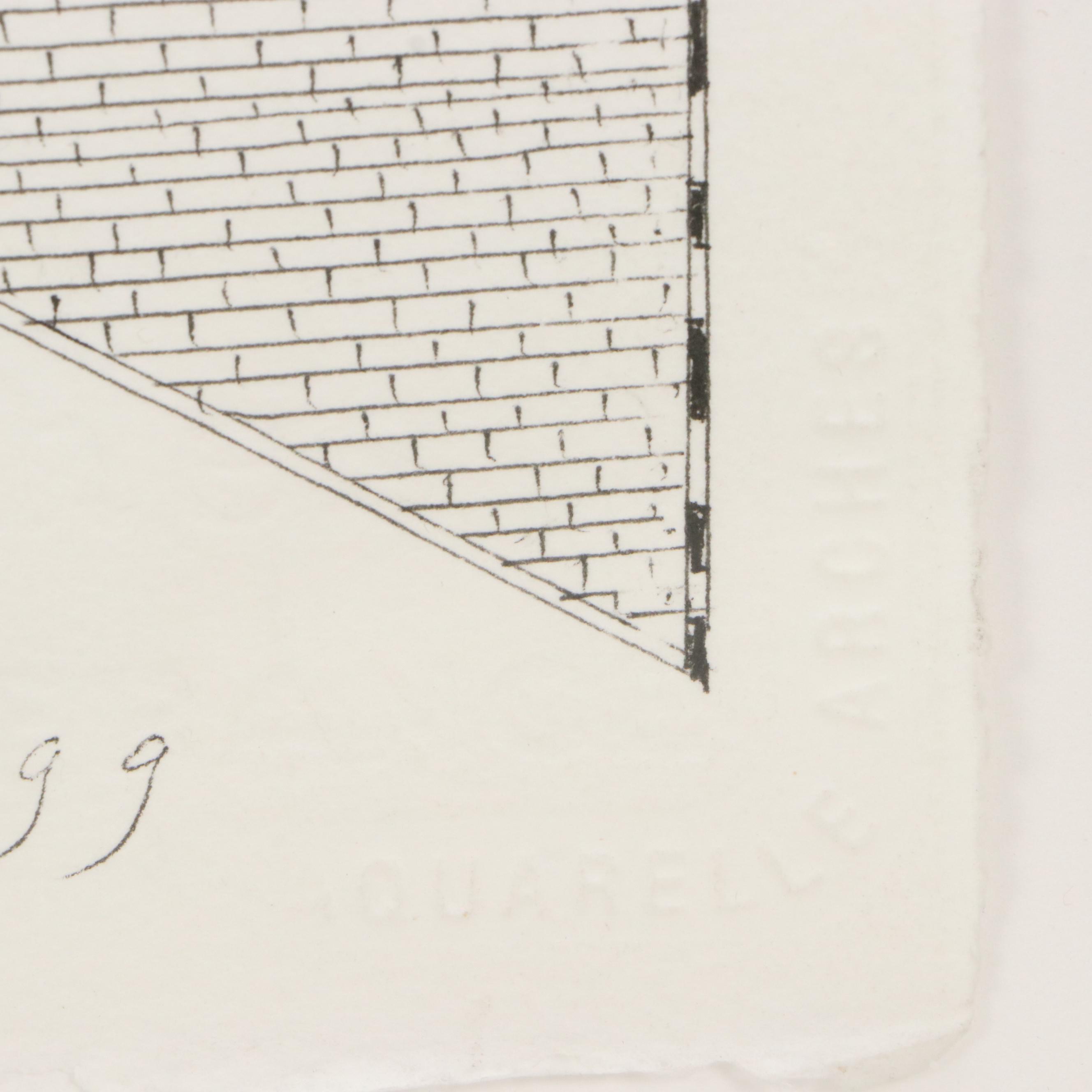 István Horkay Surrealist Figurative Ink Drawing, 1999