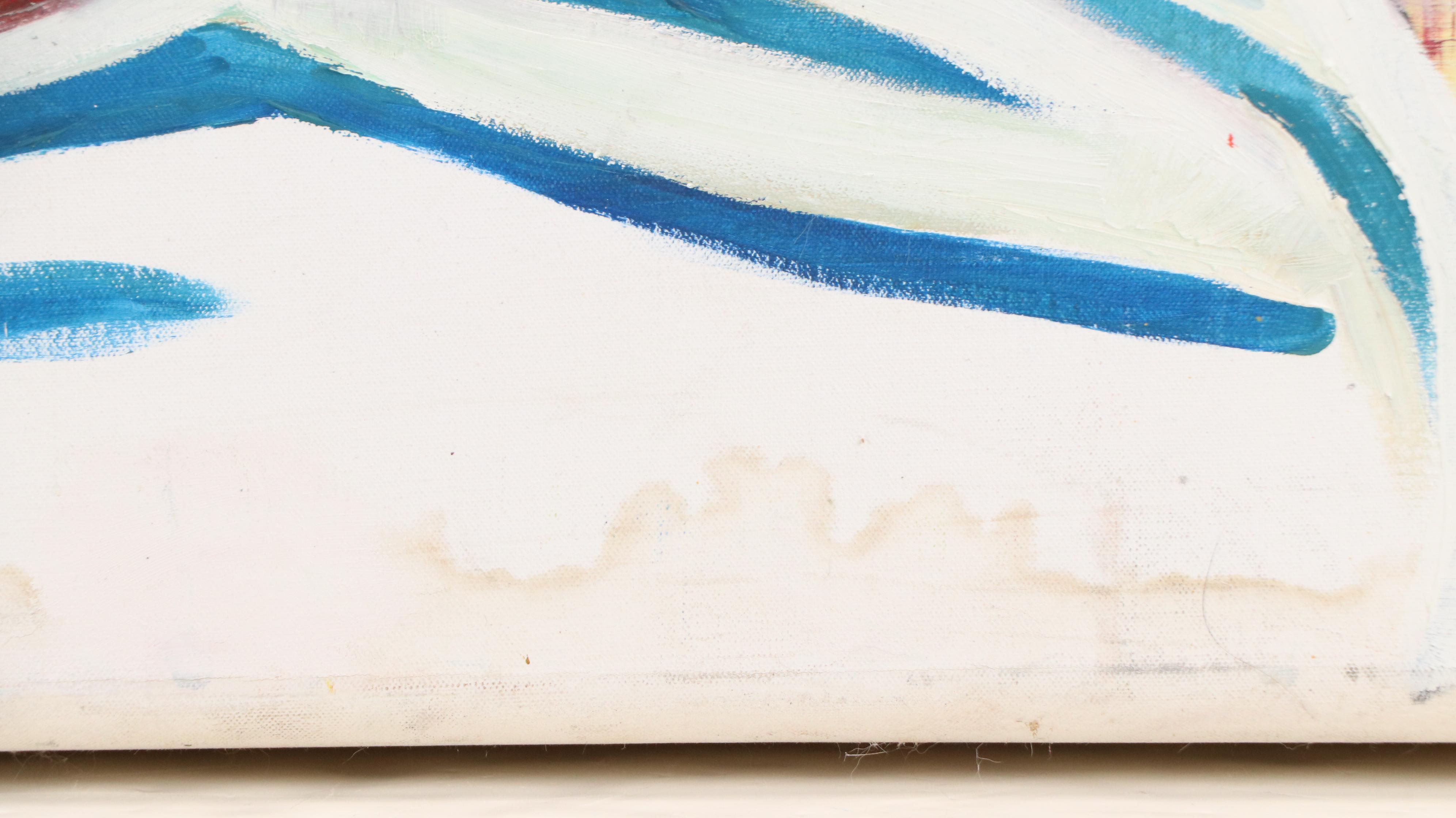 Mauri Moskowitz Stylized Portrait Oil Painting, 21st Century