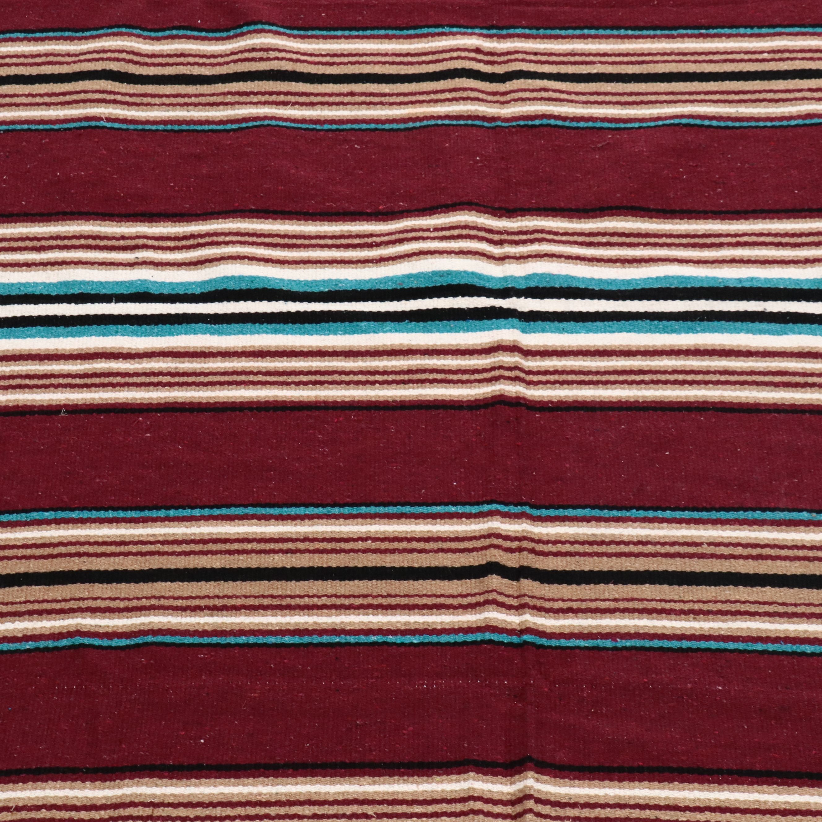 4'6 x 6'8 Handwoven Mexican Chimayo Area Rug