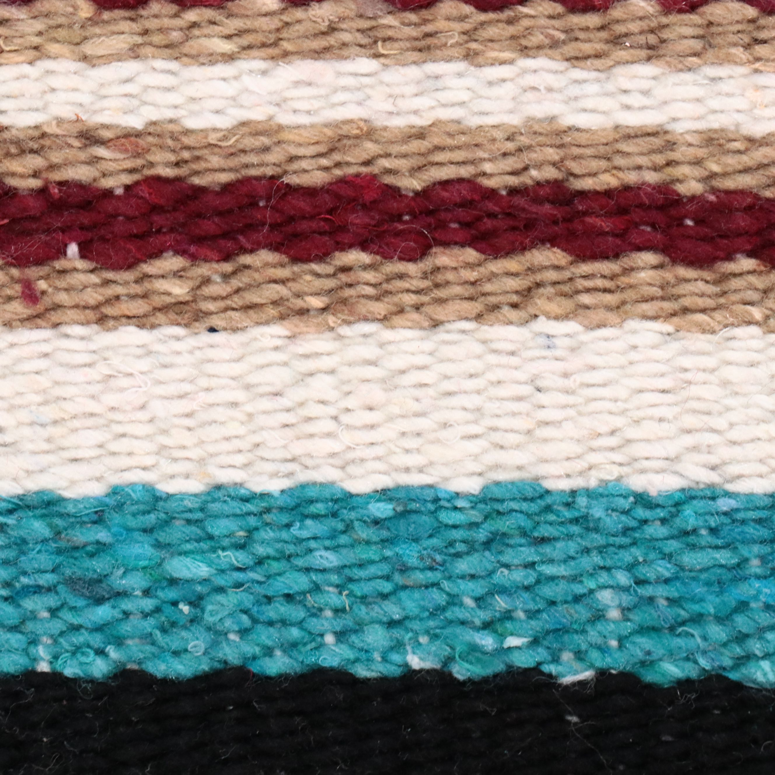 4'6 x 6'8 Handwoven Mexican Chimayo Area Rug