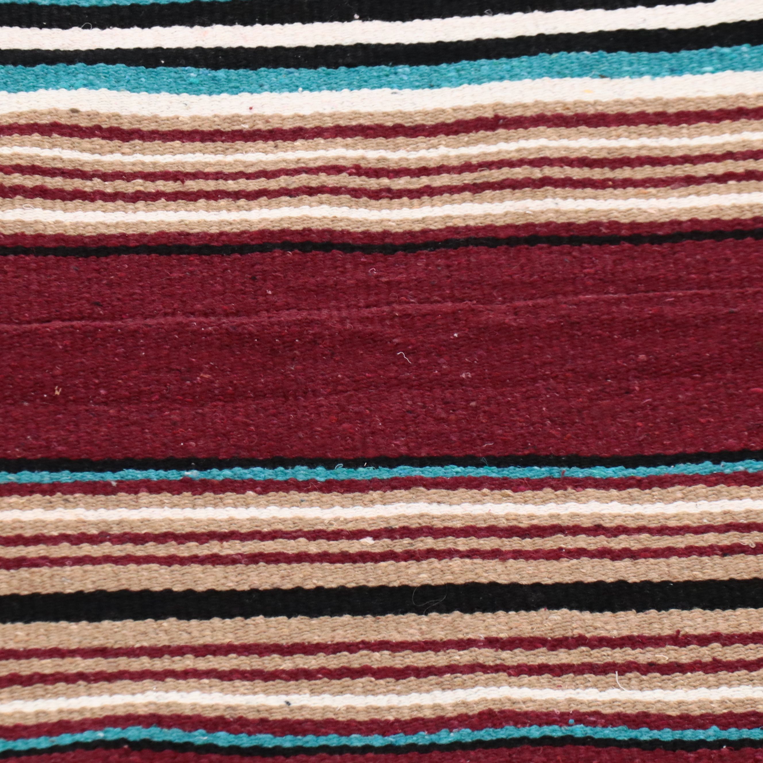 4'6 x 6'8 Handwoven Mexican Chimayo Area Rug