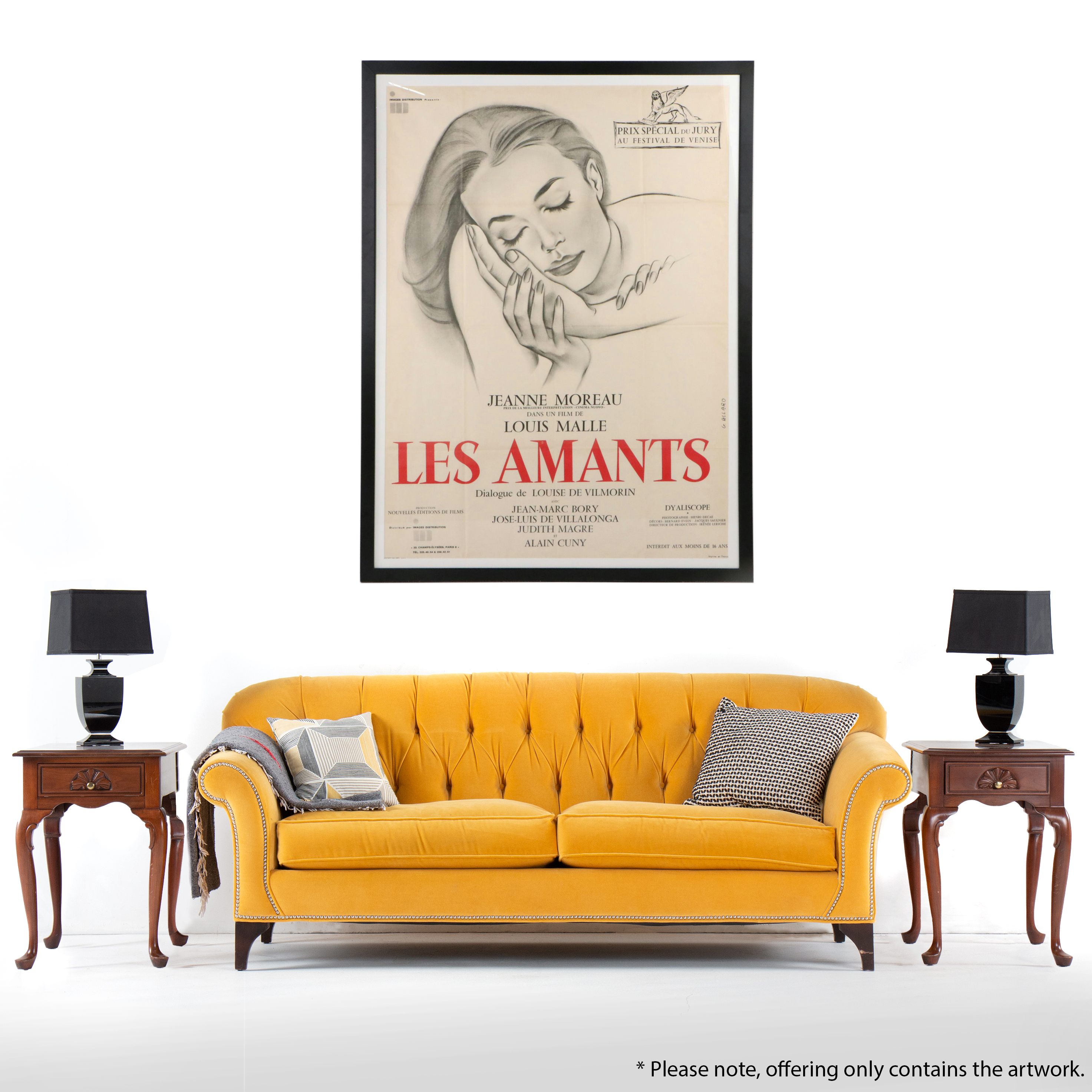 "Les Amants" Offset Lithograph Movie Poster After Georges Allard
