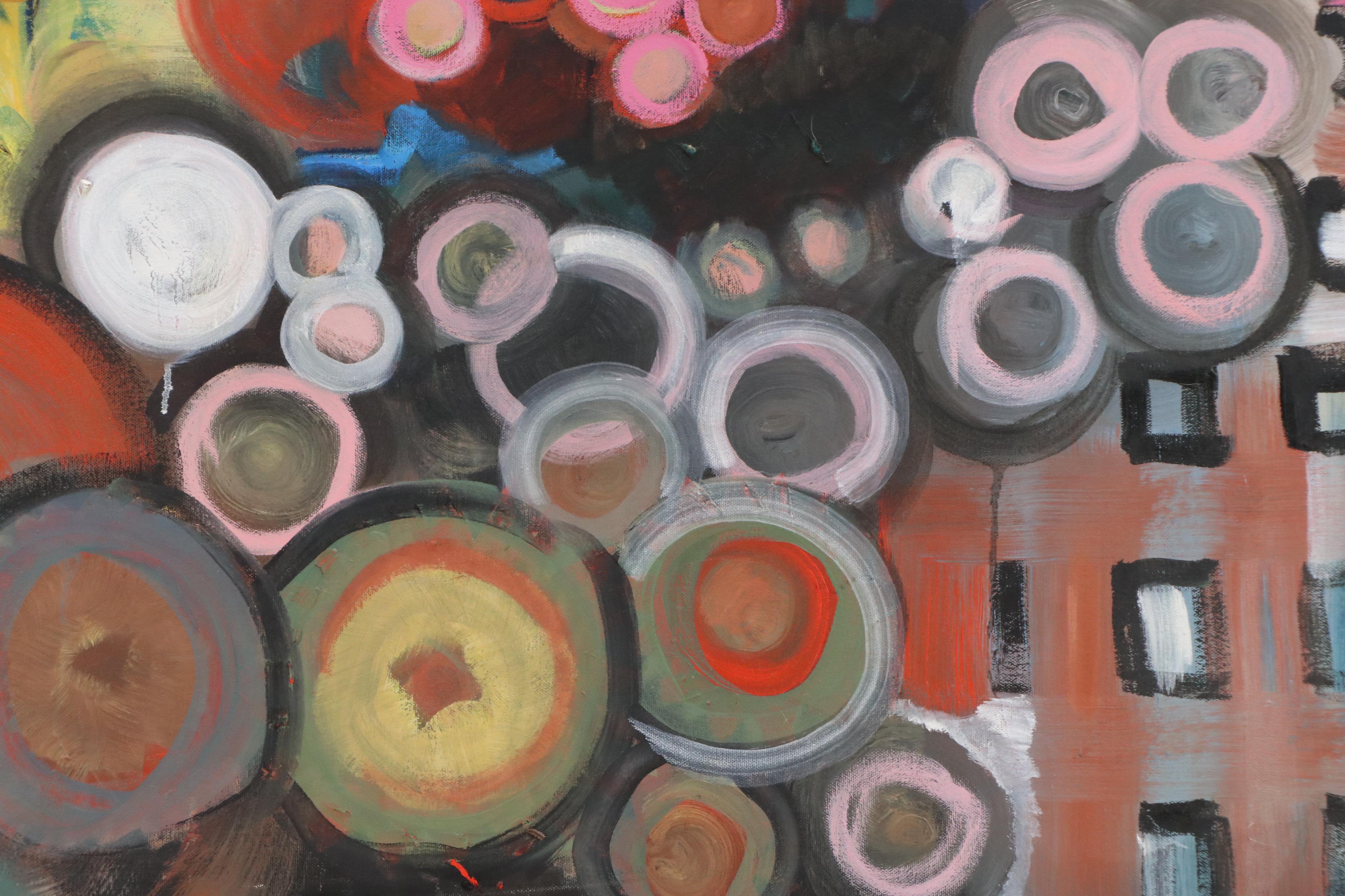 Mauri Moskowitz Stylized Portrait Oil Painting, 21st Century