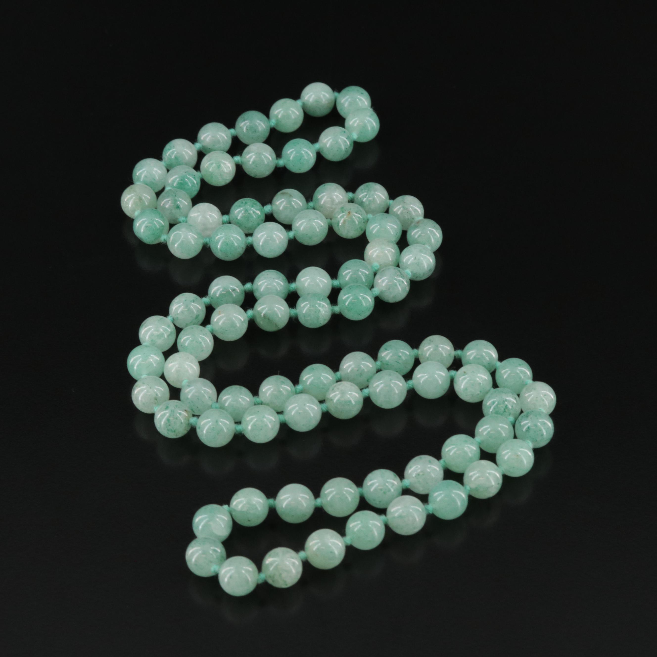 Adventurine Quartz Endless Necklace