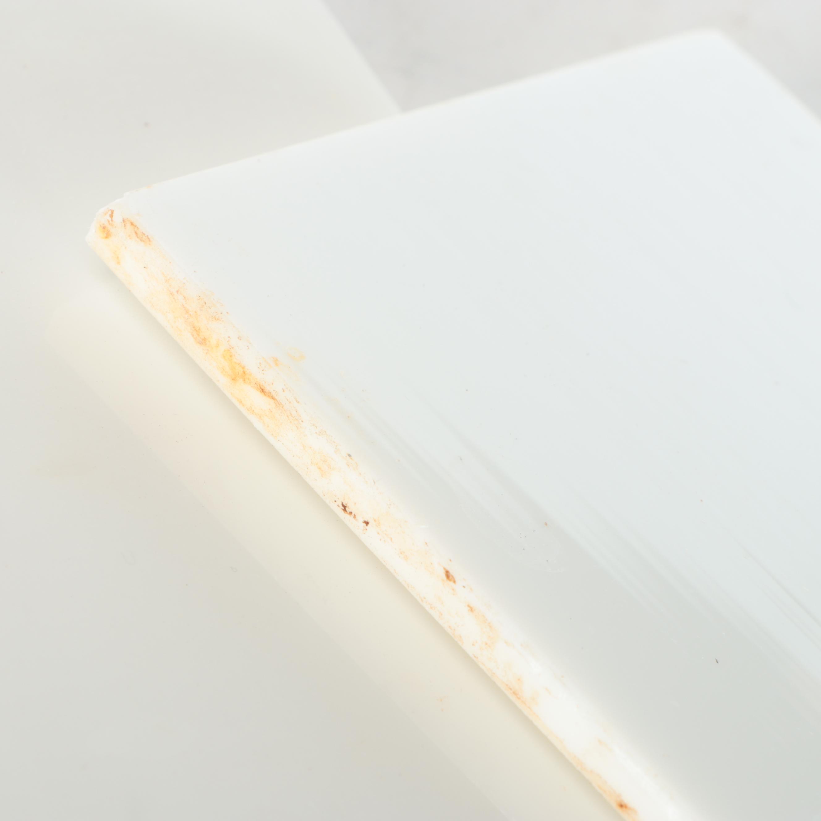 Milk Glass Medicine Cabinet Shelves with Porcelain Plumbing Salvage, Vintage