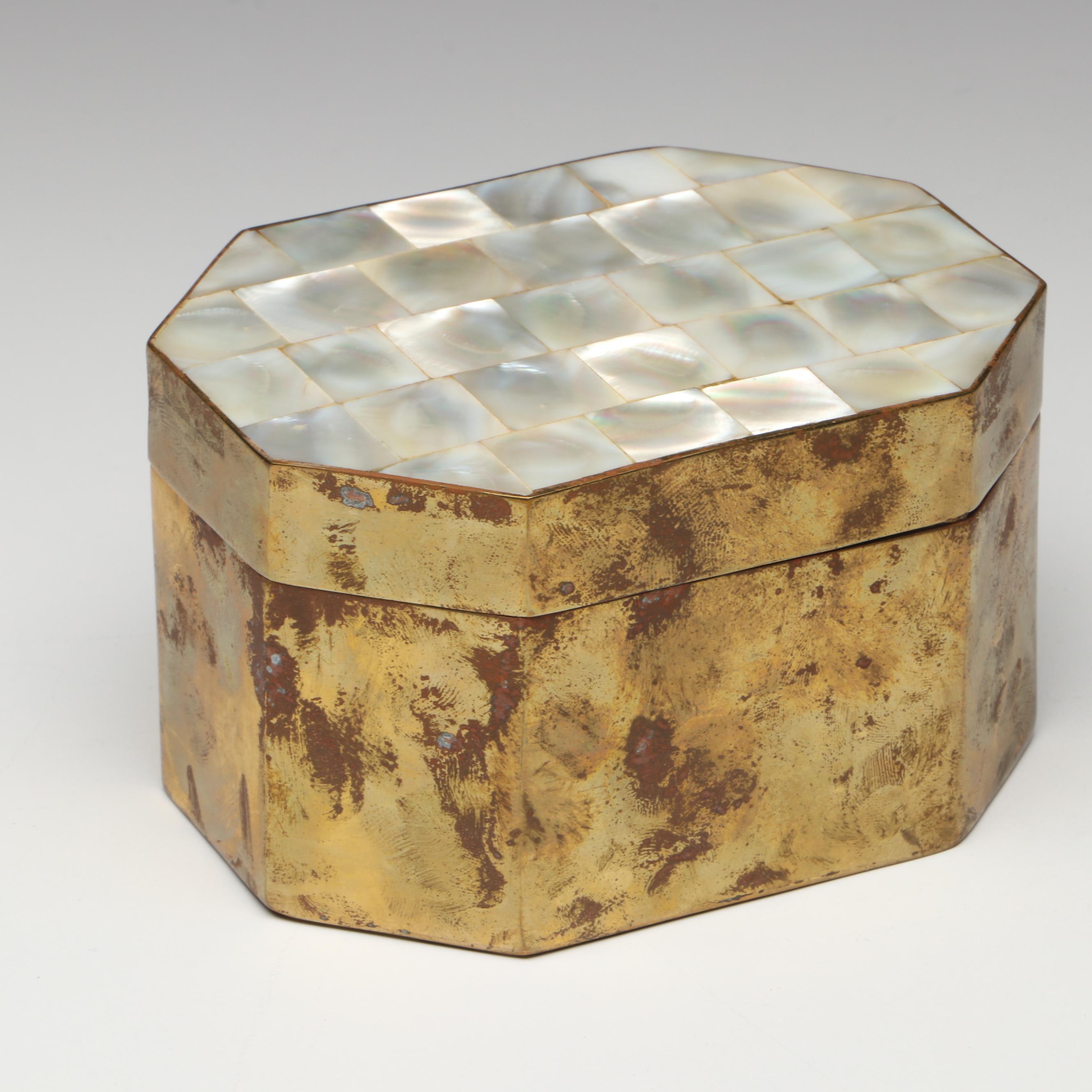 Kevia "Tagebuch" Fountain Pen with Mother-of-Pearl, Brass and Copper Boxes