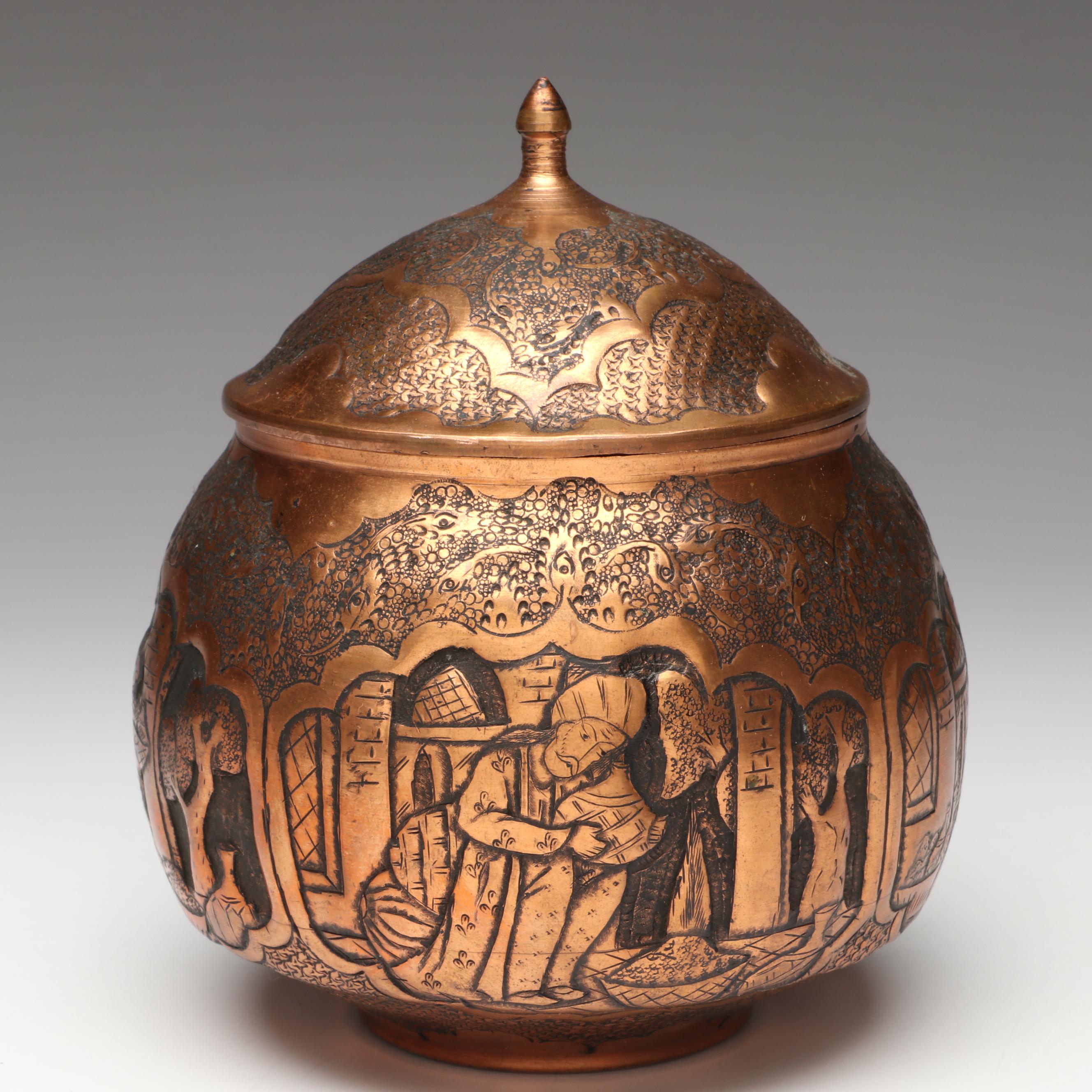 Kevia "Tagebuch" Fountain Pen with Mother-of-Pearl, Brass and Copper Boxes