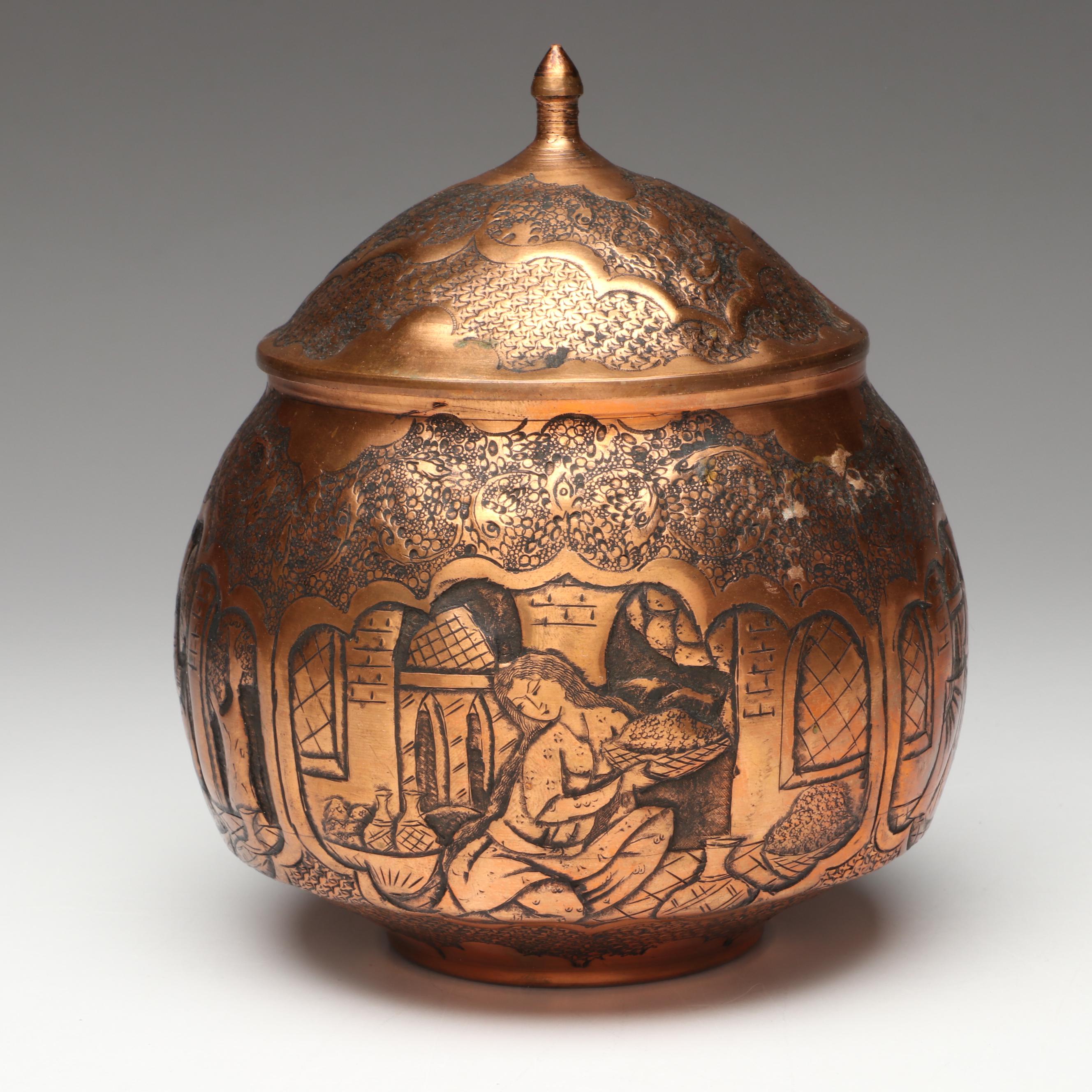 Kevia "Tagebuch" Fountain Pen with Mother-of-Pearl, Brass and Copper Boxes