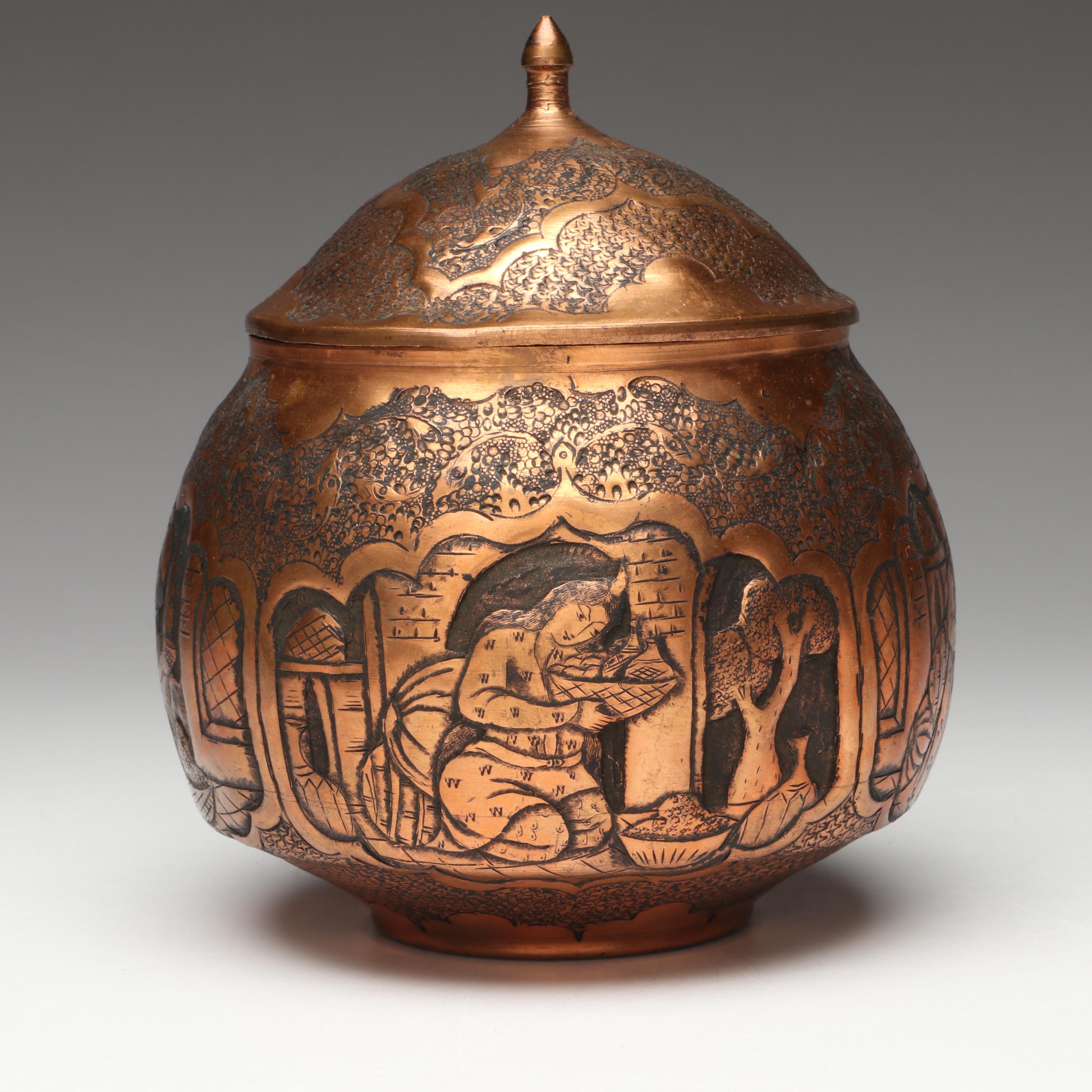 Kevia "Tagebuch" Fountain Pen with Mother-of-Pearl, Brass and Copper Boxes