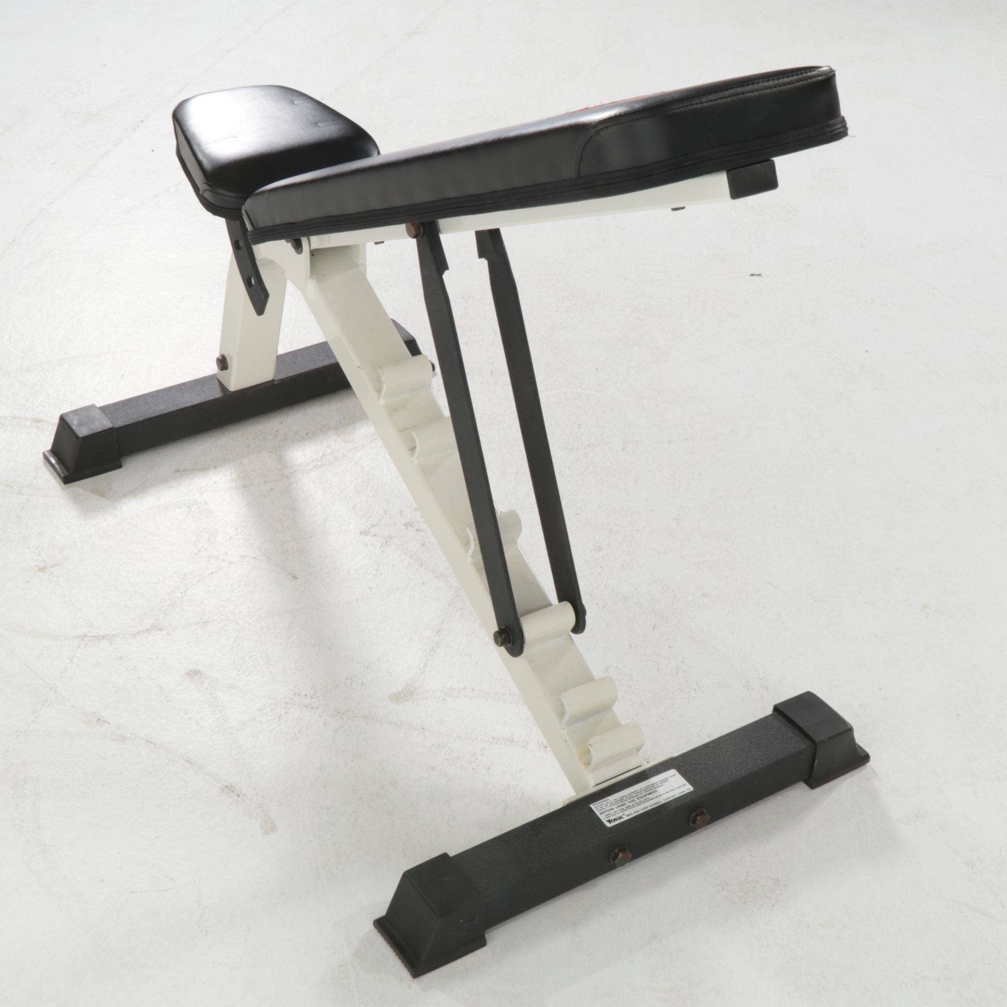 York Adjustable Weight Bench with Dumbbells and Mats