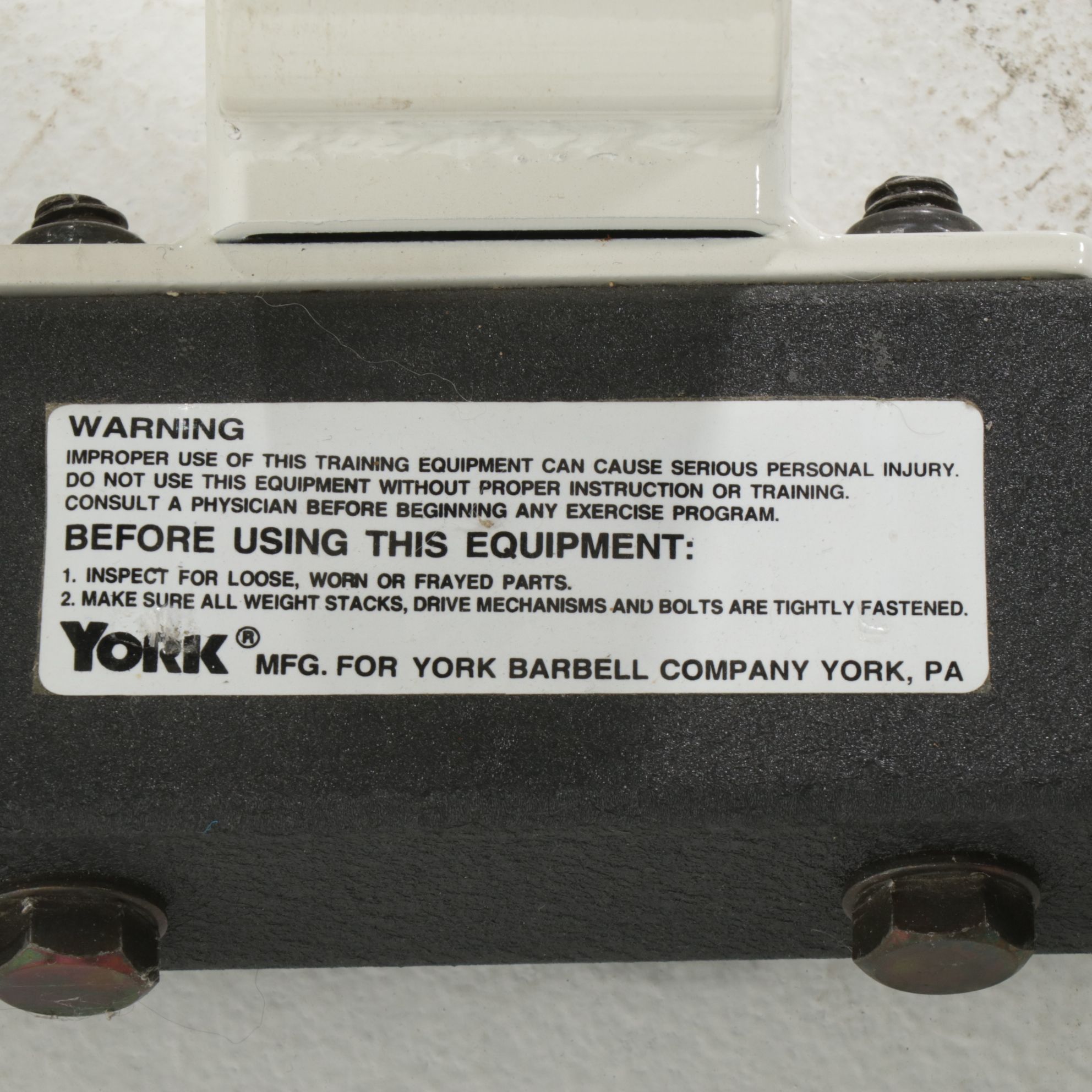 York Adjustable Weight Bench with Dumbbells and Mats