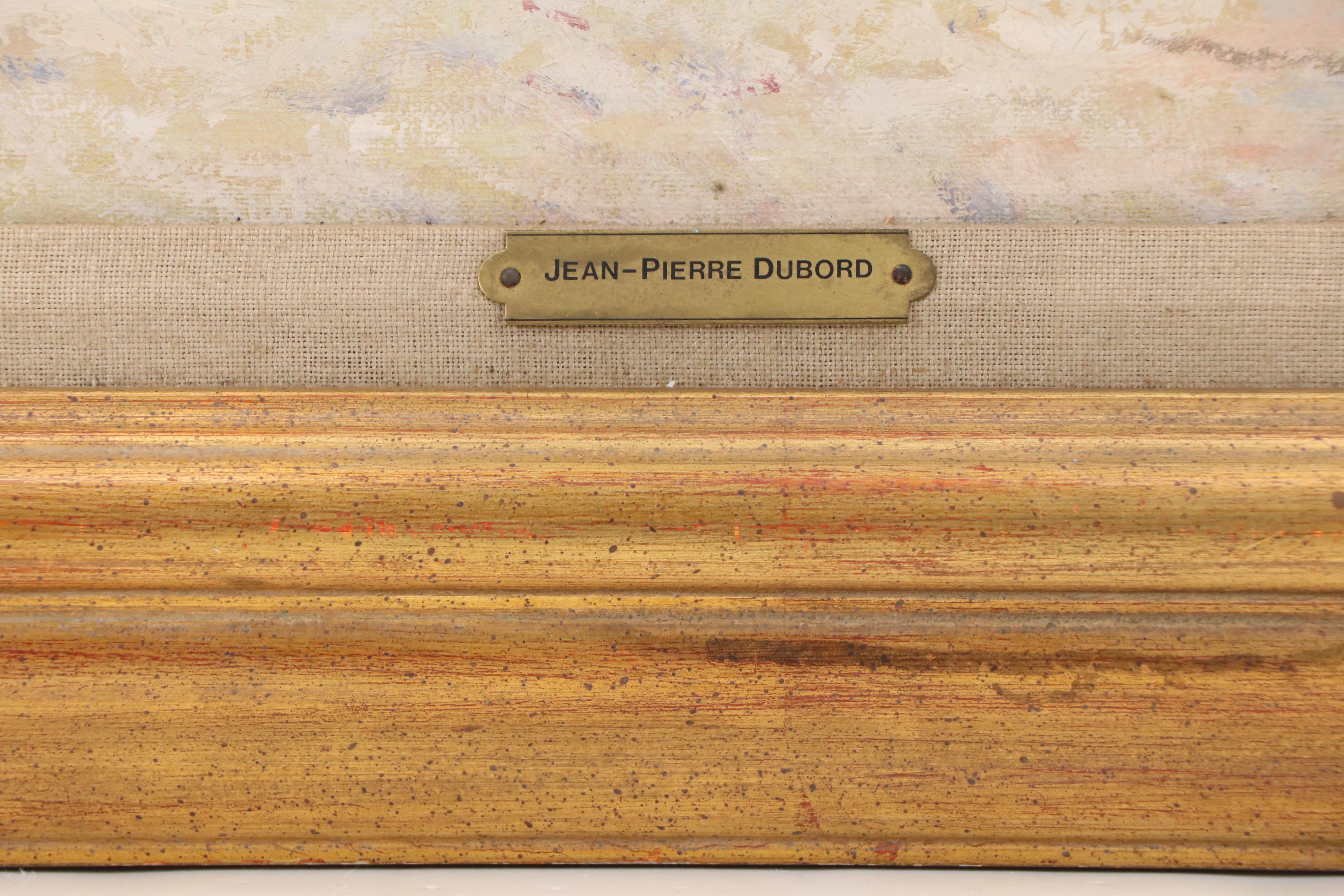 Jean-Pierre Dubord French Beach Scene Oil Painting, Circa 1980