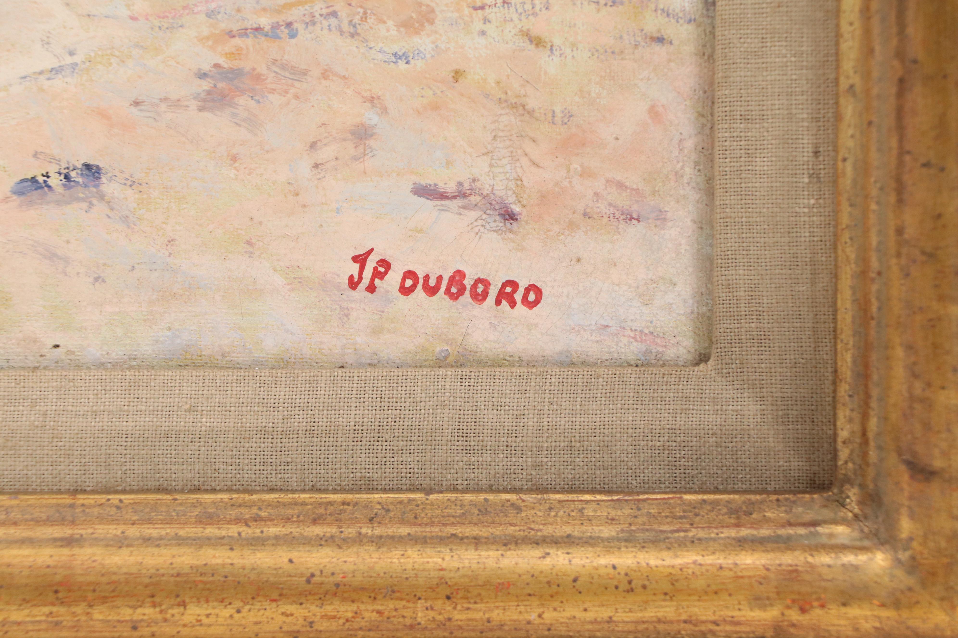 Jean-Pierre Dubord French Beach Scene Oil Painting, Circa 1980