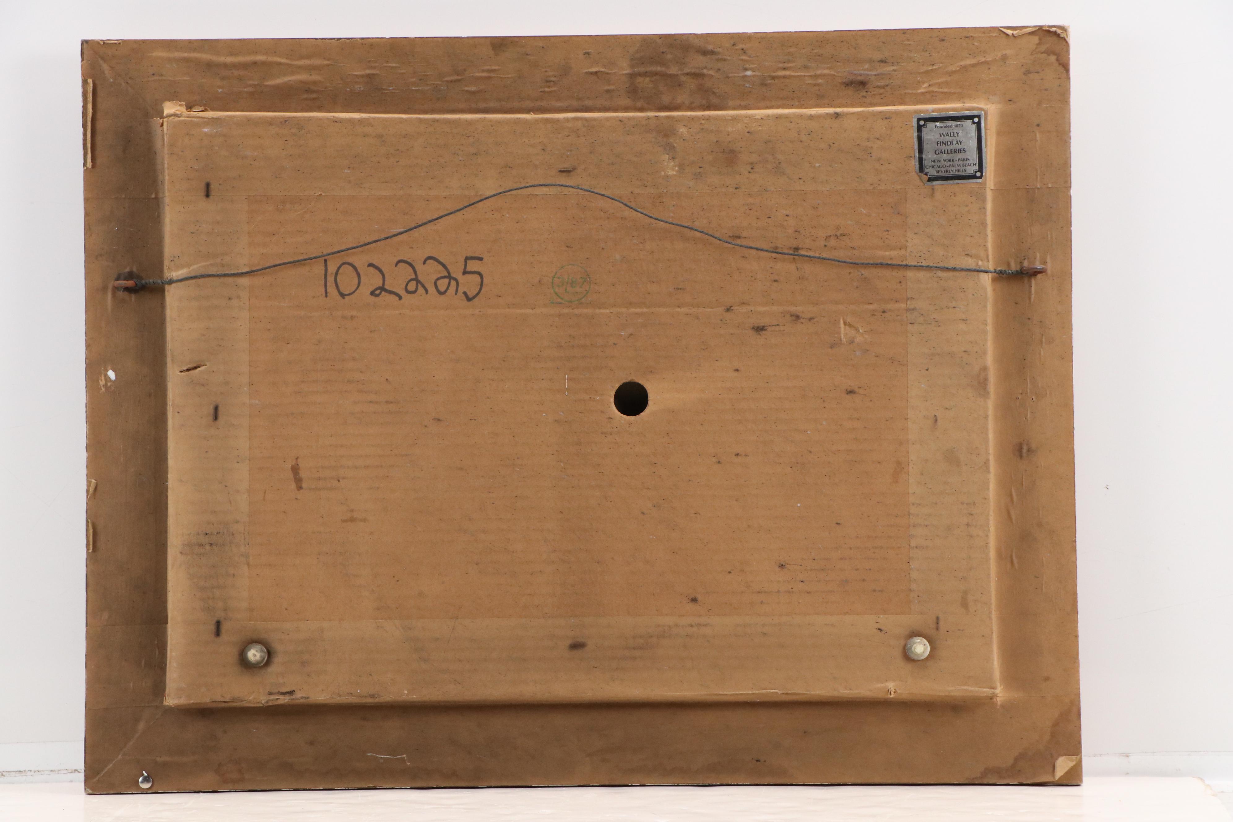 Jean-Pierre Dubord French Beach Scene Oil Painting, Circa 1980