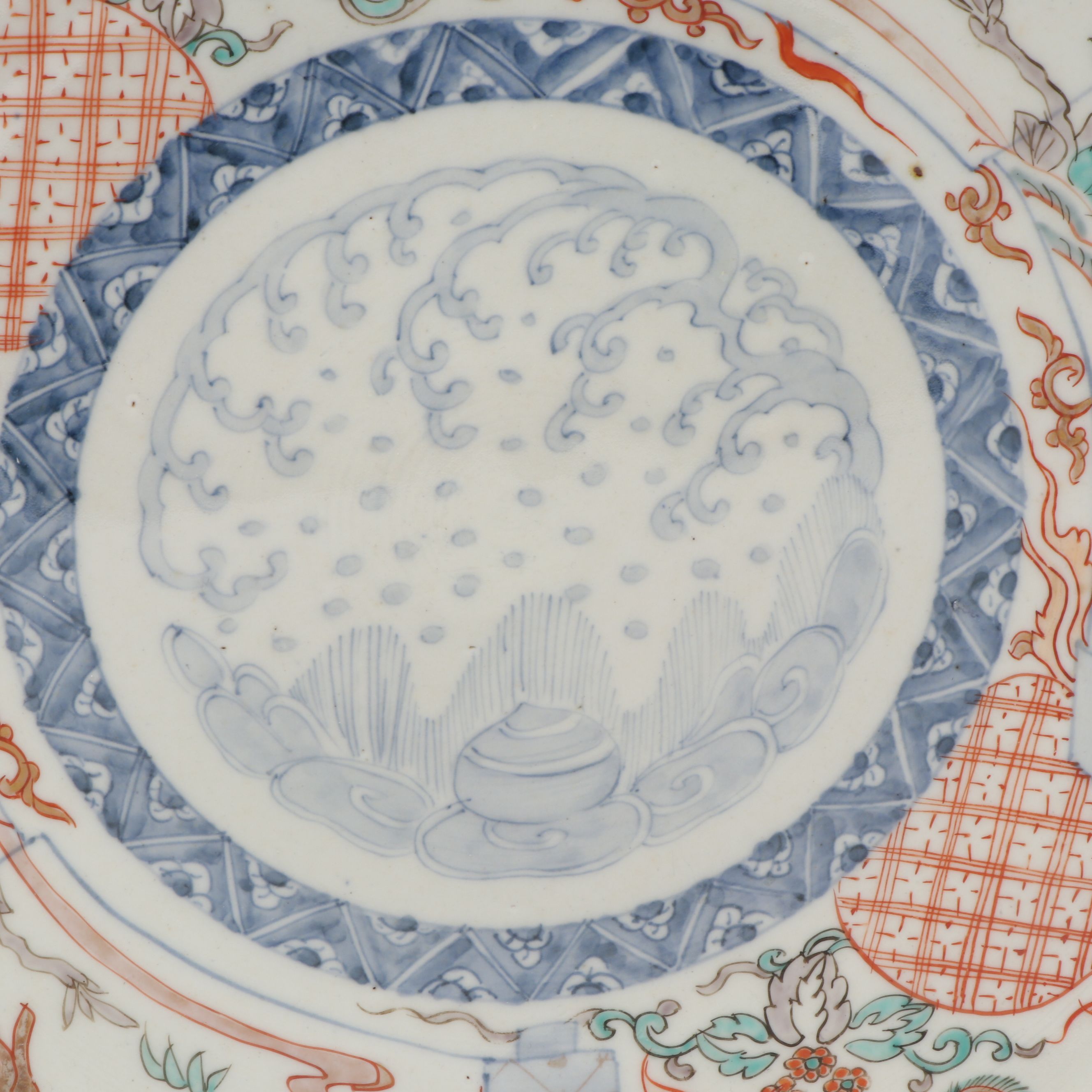 Japanese Imari Style Hand-Painted Porcelain Charger