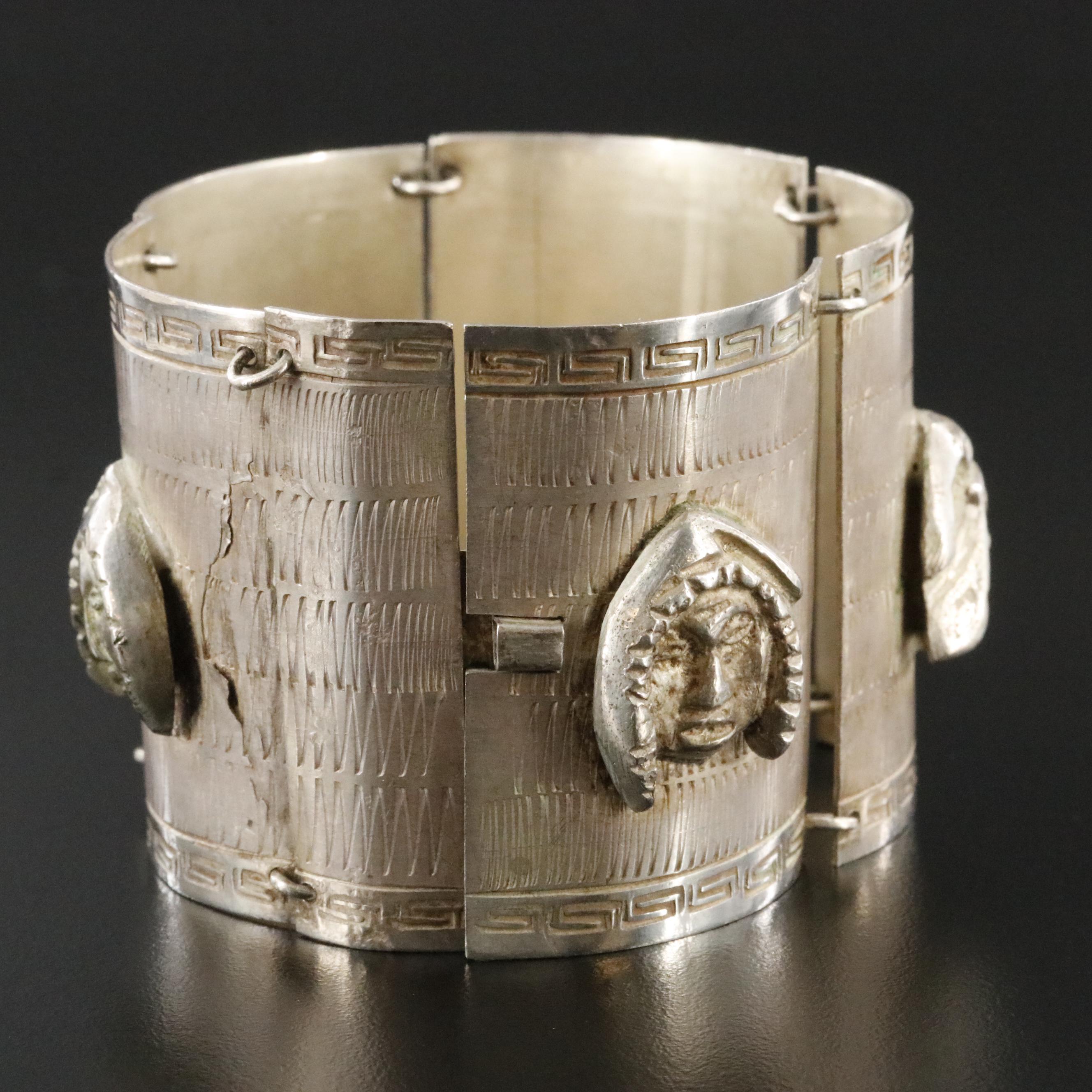 Peruvian 900 Silver Panel Bracelet
