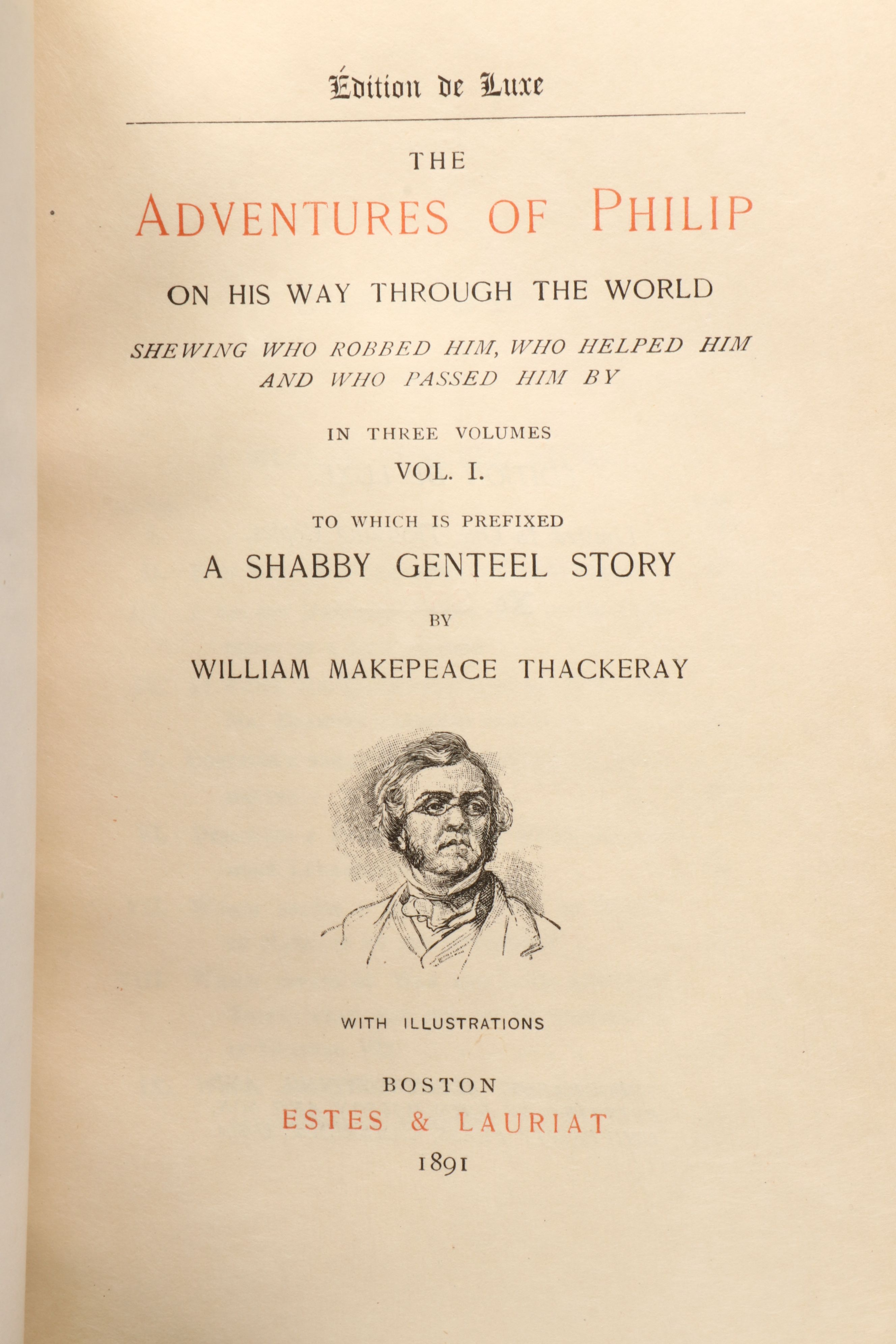 Édition de Luxe "The Works of William Makepeace Thackeray" Thirty-Volume Set