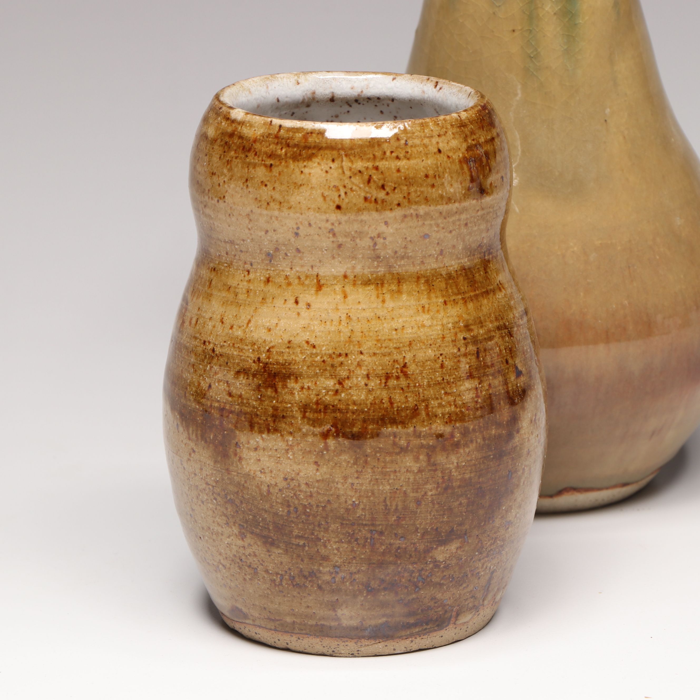 William Lutz Art Pottery Stoneware Vases and Bowls