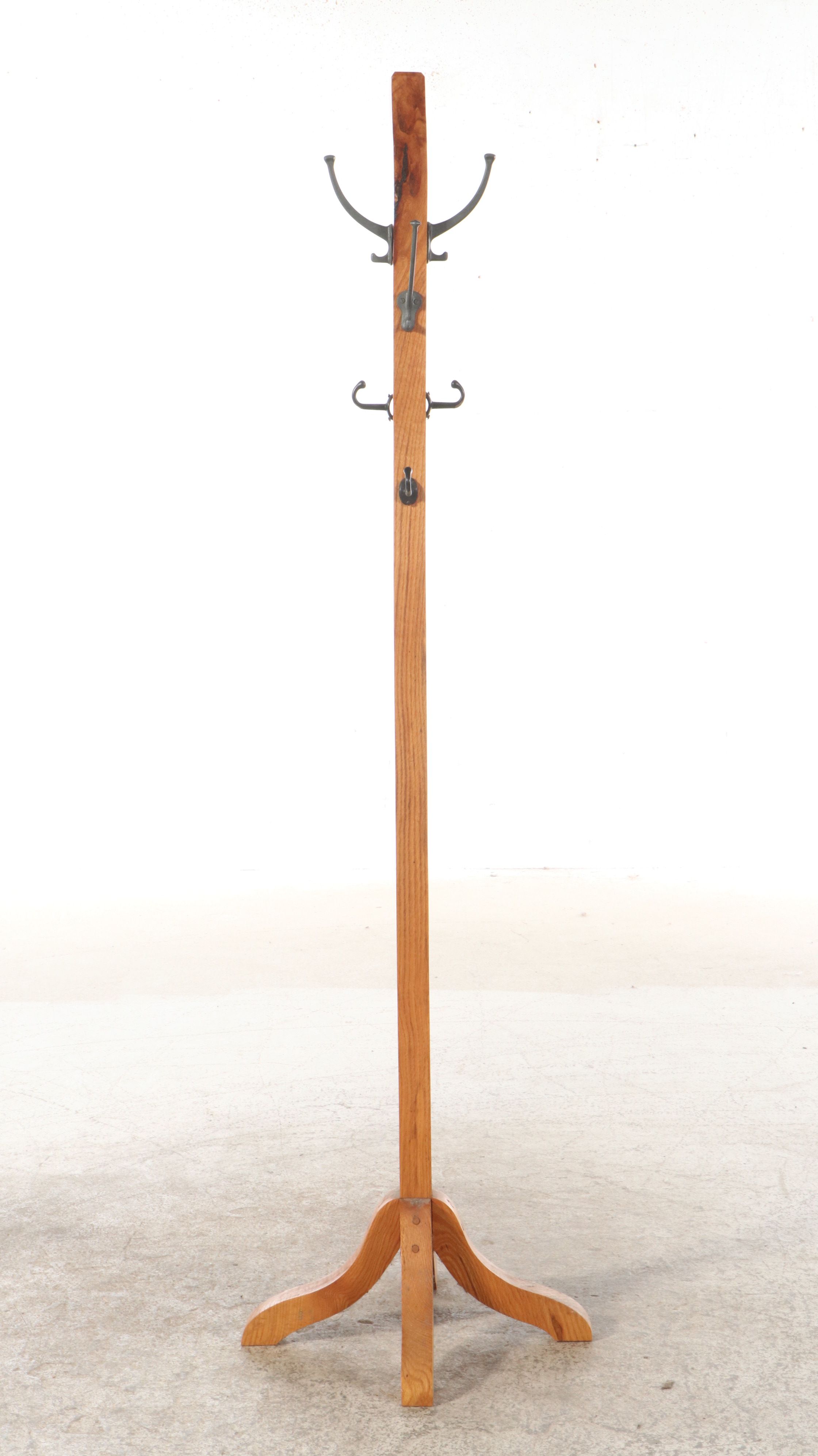 Art Deco Style Oak Coat Racks, Early to Mid-20th Century