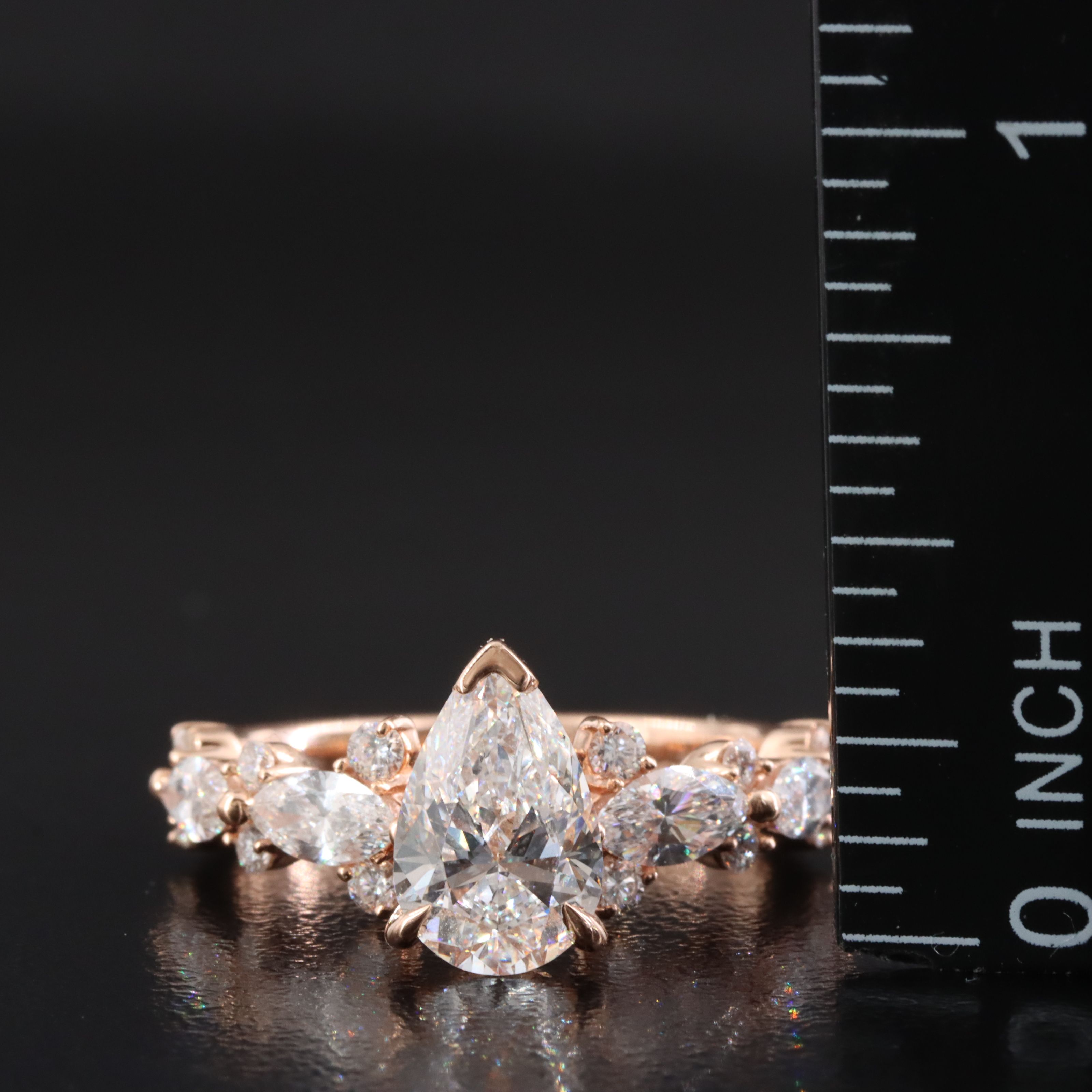 14K Rose Gold 2.56 CTW Lab Grown Diamond Ring with Online IGI Report