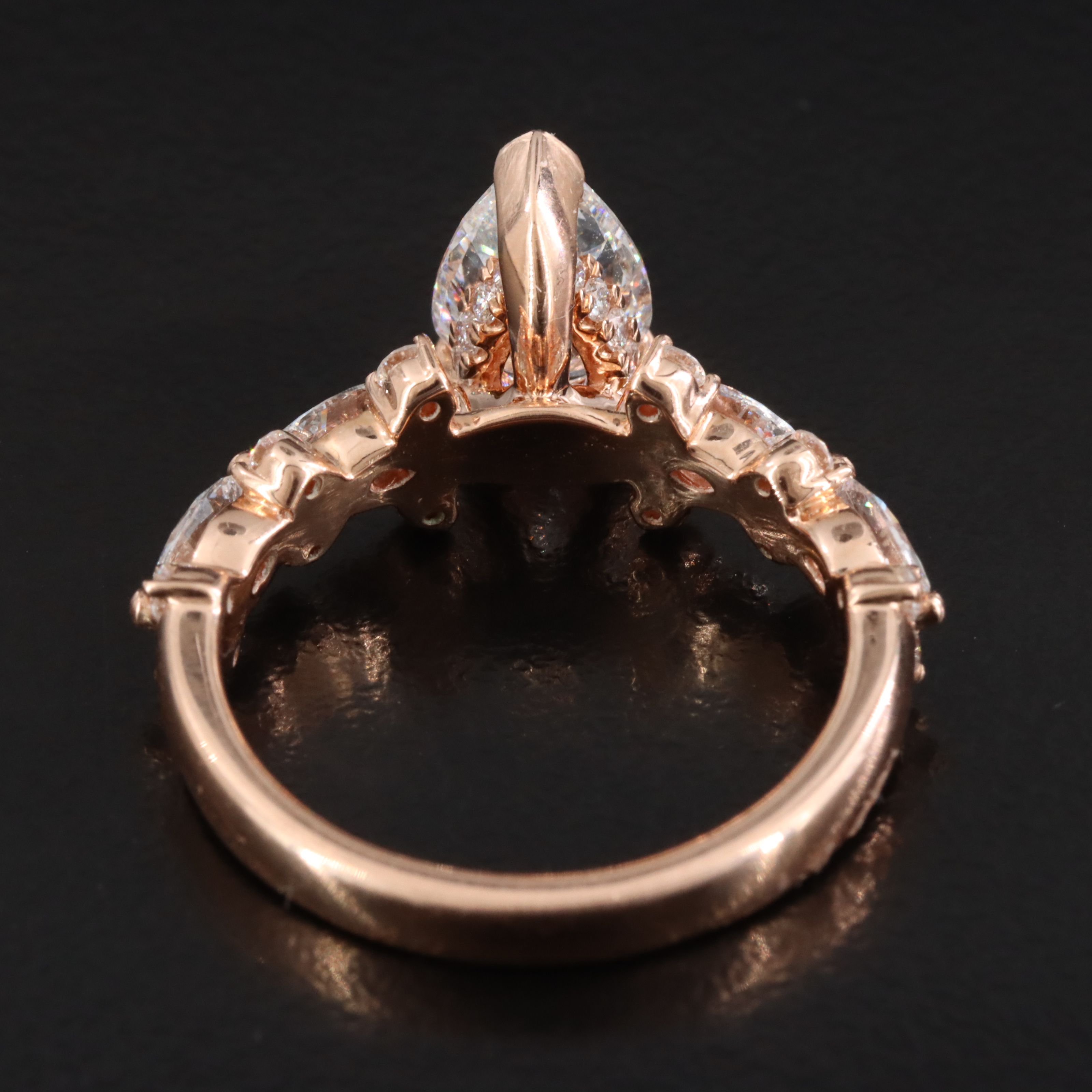 14K Rose Gold 2.56 CTW Lab Grown Diamond Ring with Online IGI Report
