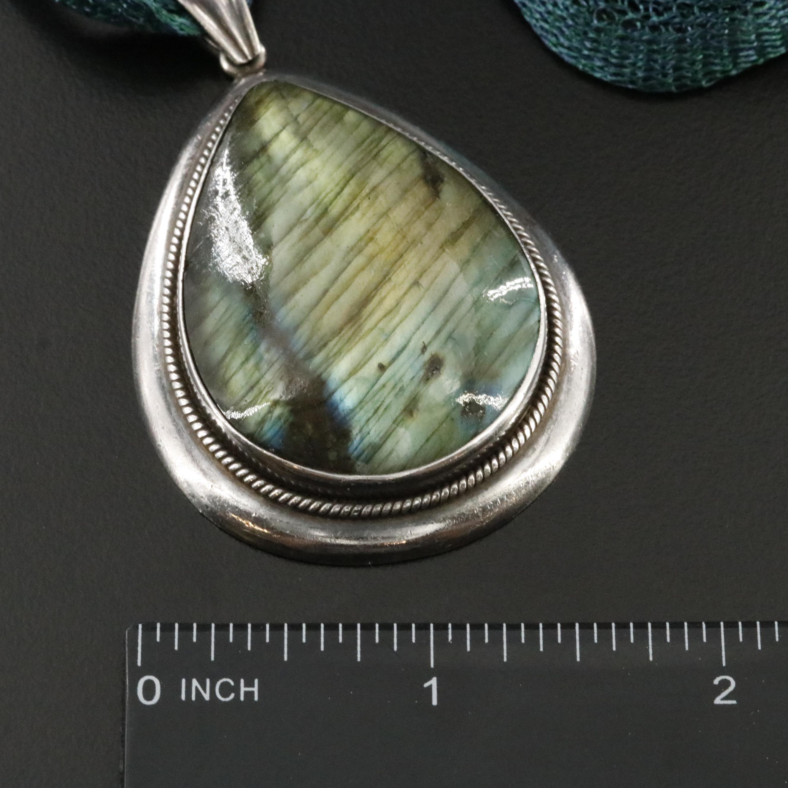 Sterling Labradorite Pendant Necklace